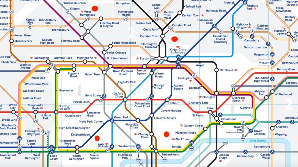 London underground map.