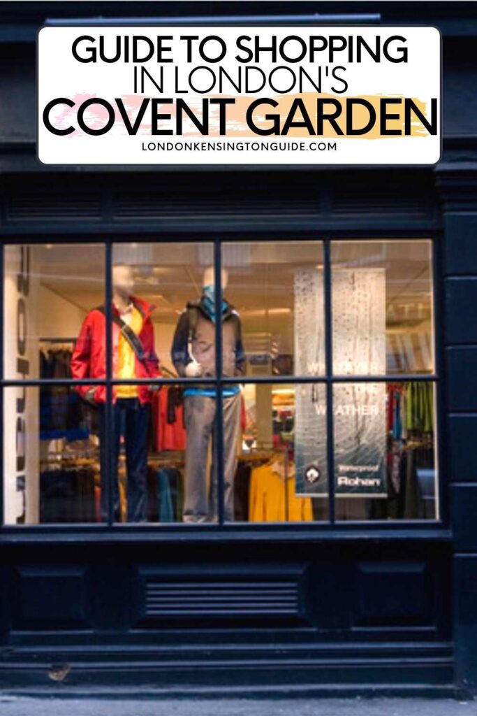Covent Garden has a variety of clothing stores that slap with glamour and style each with a unique touch to serve you amazing looks. There is no reason for you not to check out the greasy wool smell of the available stores across Covent Garden's vicinity.