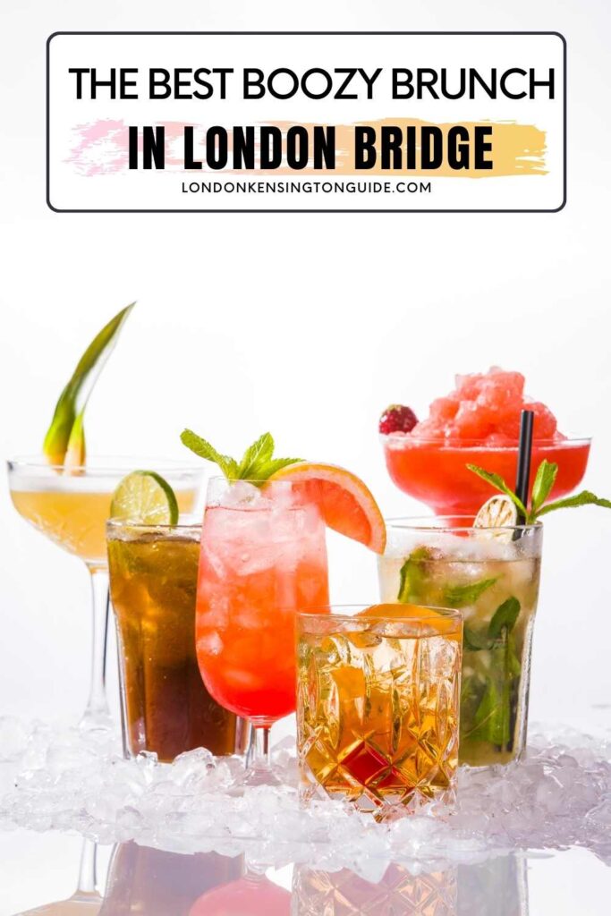 Guide to the best bottomless brunch in London Bridge. Delicious boozy brunch in london bridge,  near london bridge, ie; brunch in southwark, bottomless brunch in tower bridge, brunch near the Shard. Plus tips on the best champagne bottomless brunch in london and many places to brunch in London.