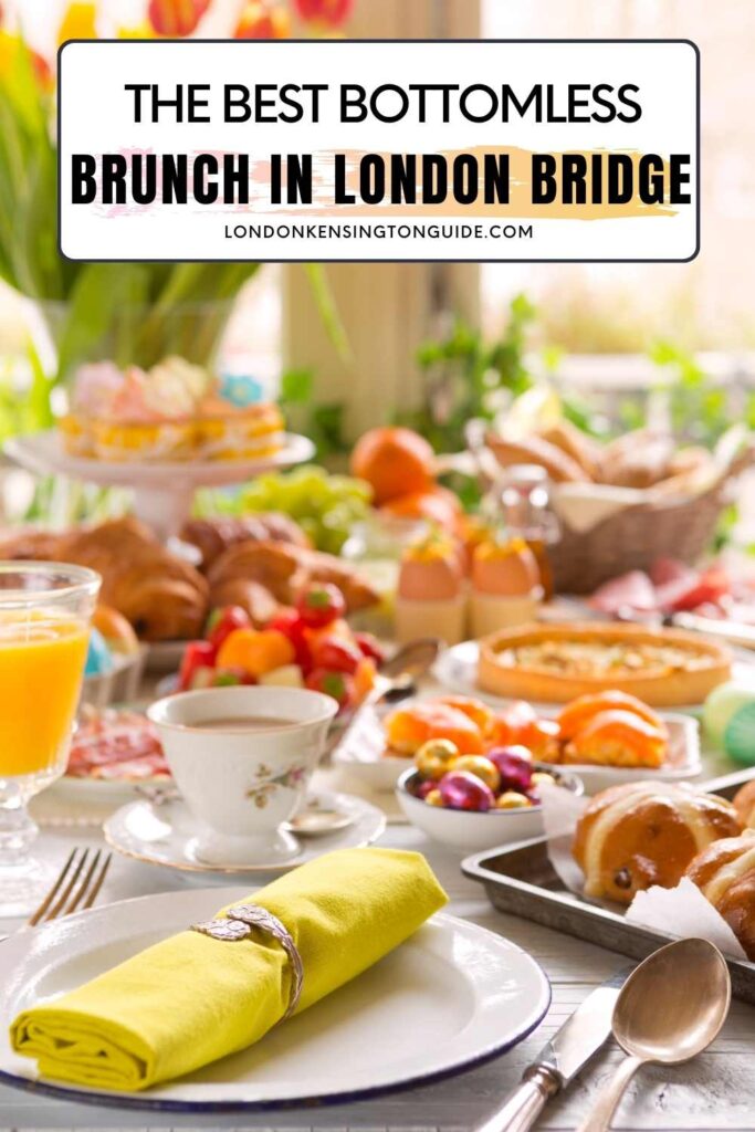 Guide to the best bottomless brunch in London Bridge. Delicious boozy brunch in london bridge,  near london bridge, ie; brunch in southwark, bottomless brunch in tower bridge, brunch near the Shard. Plus tips on the best champagne bottomless brunch in london and many places to brunch in London.