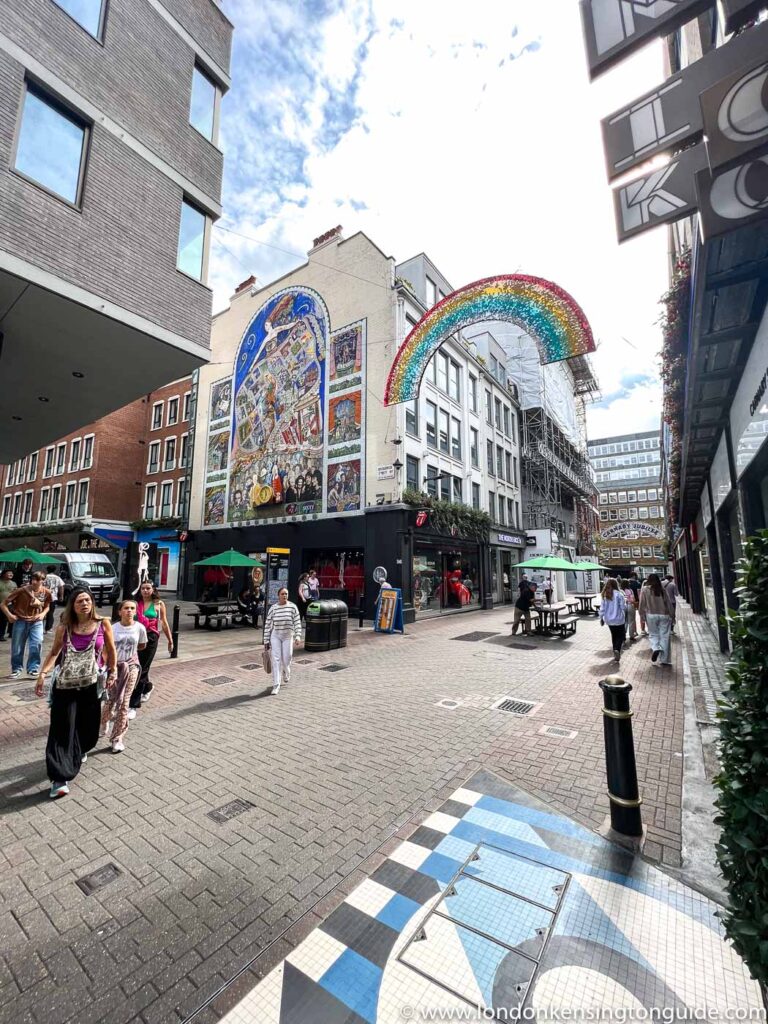 Guide to exploring London's Carnaby Street in Soho. A pedestrianised thoroughfare filled with shops, cafes, restaurants, bars, and everything for a perfect day out in London.