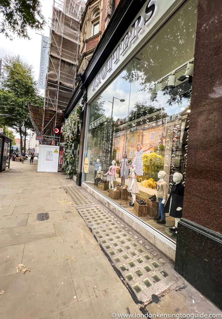 Everything you need to know about visiting Trotters Childrenswear & Accessories on High Street Kensington. From what to find in the store to how to get there and opening times.