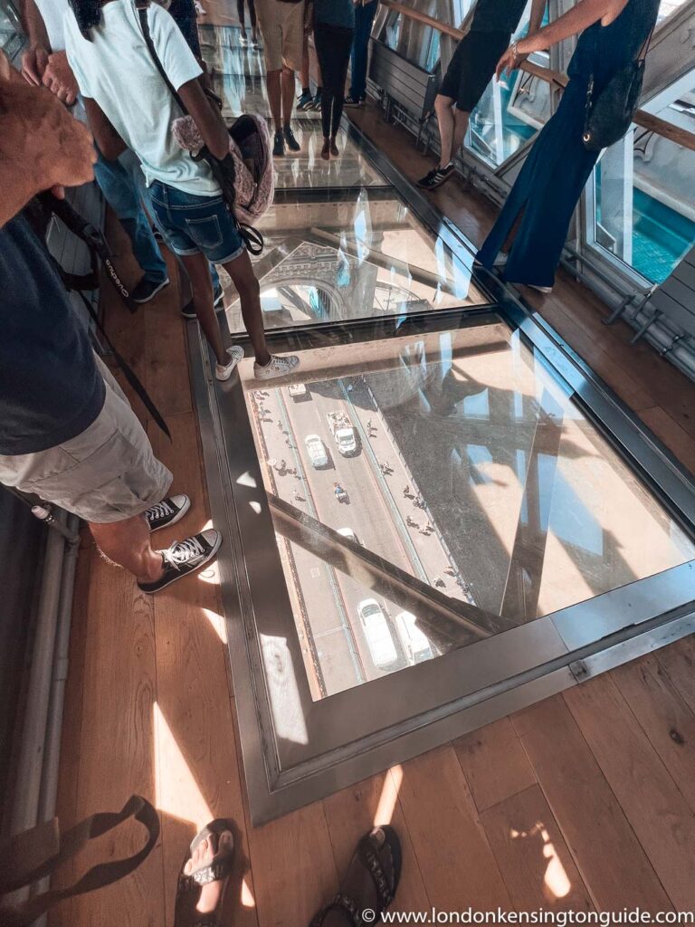 A Londoner's guide to visiting Tower Bridge glass floor walkway. Everything you need to know about when it opens, best times to visit and more.