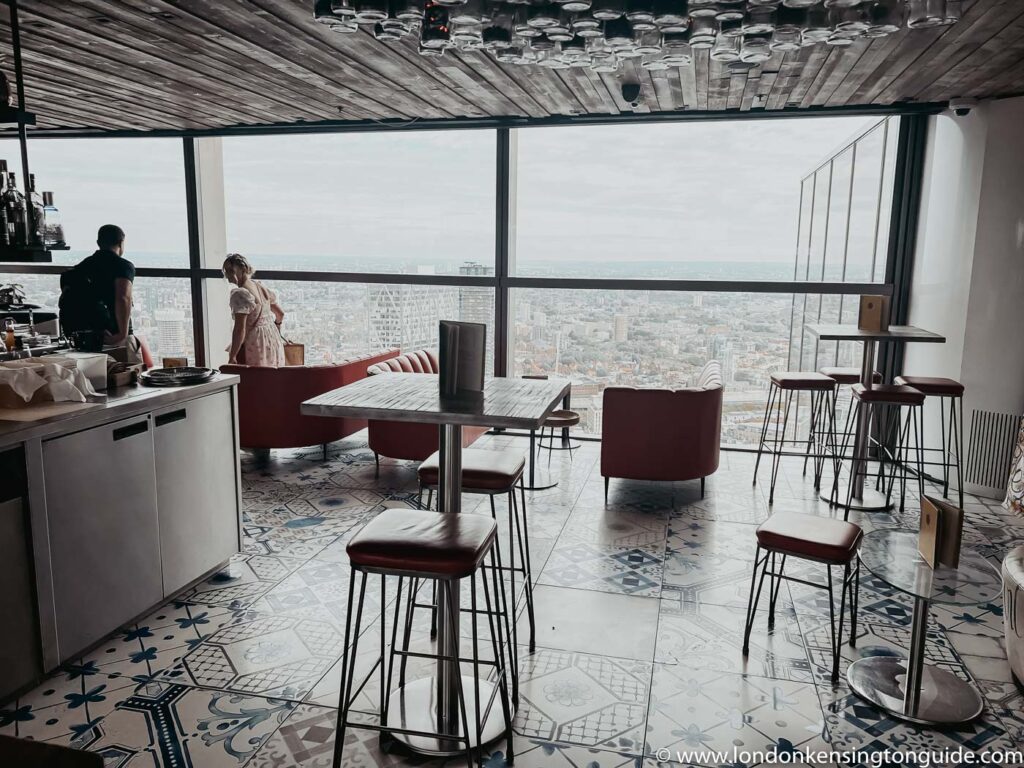 Checking out the food and views at Duck and Waffle, London's Instagrammable restaurants on the 40th floor of Heron Tower.