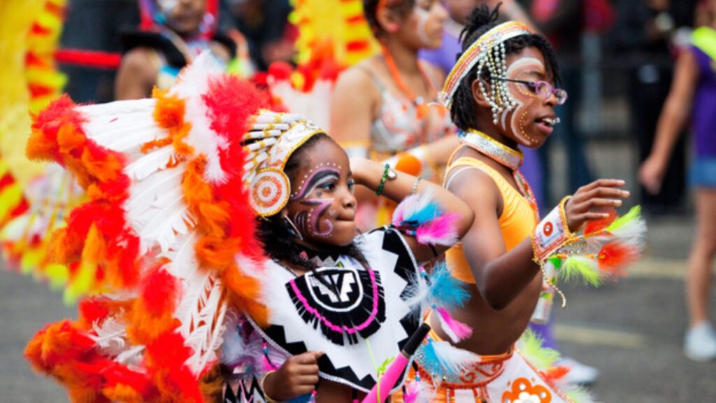 Discover interesting facts about Notting Hill Carnival, Europe's biggest street festival! From its origins in the 1960s to its colourful costumes and Caribbean-inspired music, learn what makes this annual event in London so special. #nottinghill #londoncarnival #summerinlondon #summercarnival #nottinghillcarnival | Things To Do In Summer In London | Notting Hill Carnival London | Notting Hill Carnival Outfit | Notting Hill carnival Asethetic | Things To Do In London | London Travel