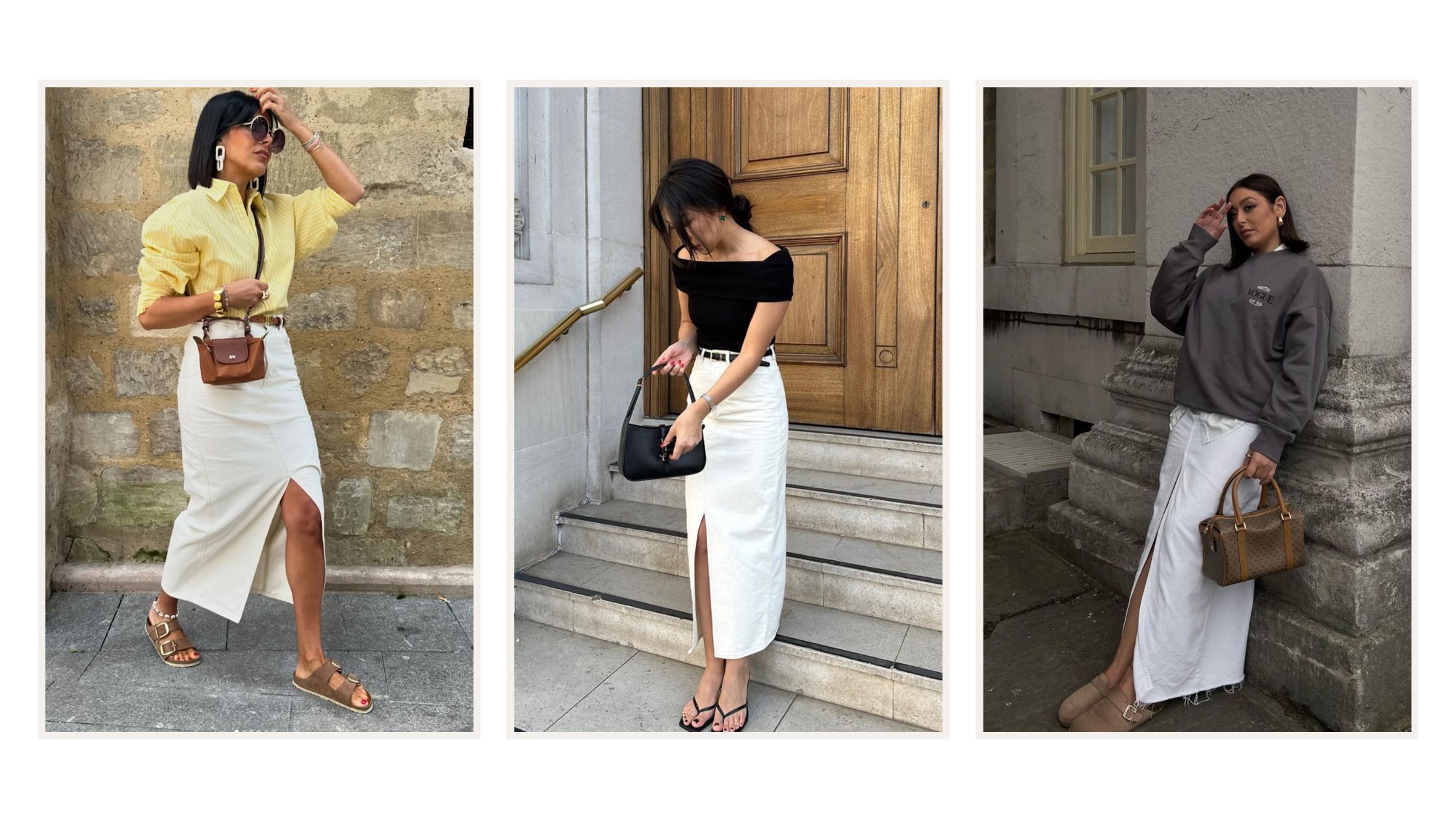 Fresh Look White Blouse Denim Skirt