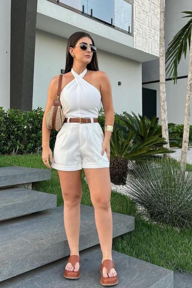 Dressy Day White Shorts