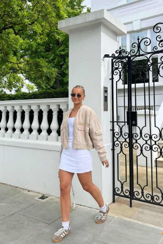 classy outfits with sneakers