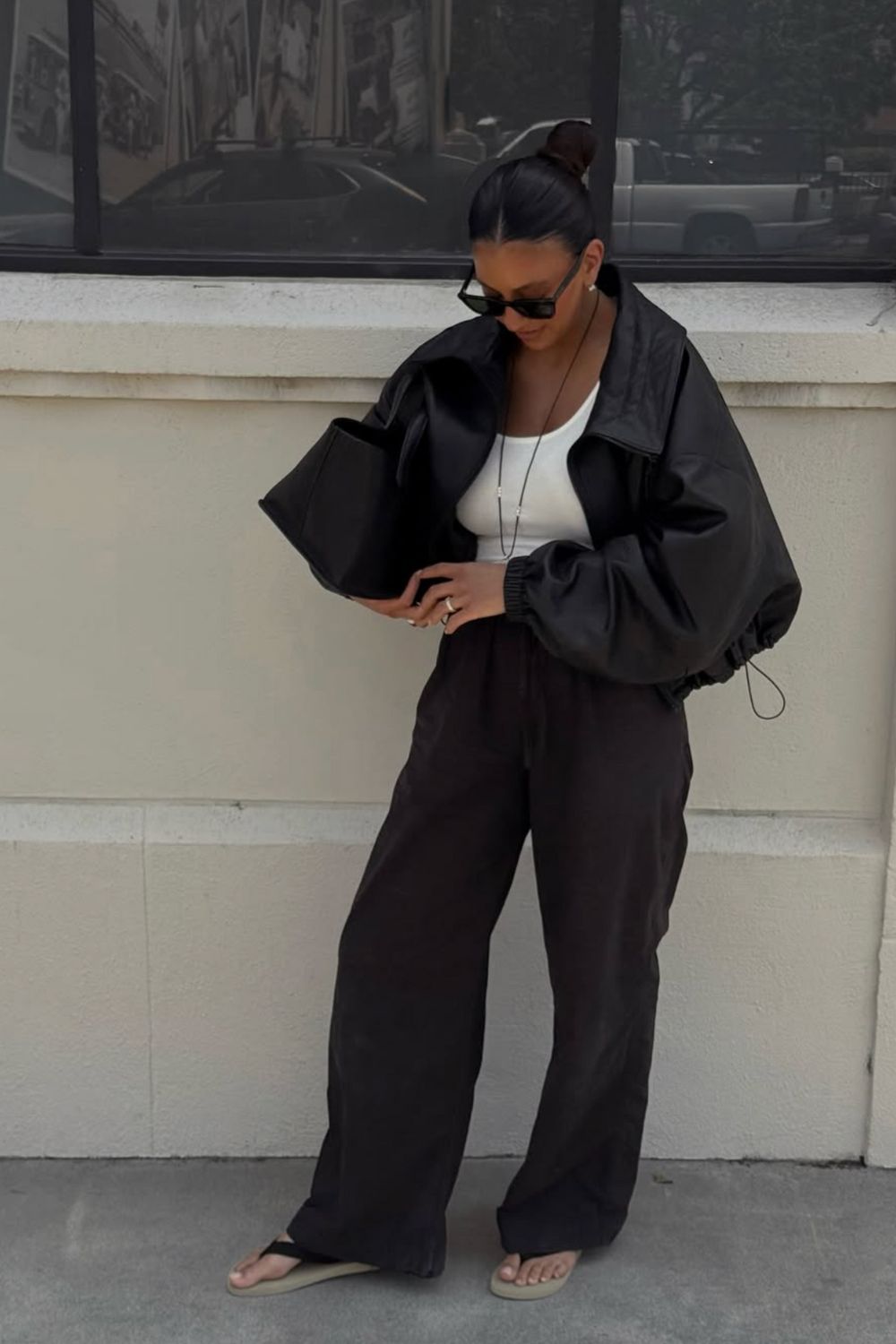 Discover 20+ chic black leather jacket outfit ideas — from casual street style to polished evening looks. Get inspired with styling tips, layering tricks, and accessories to nail the ultimate edgy yet timeless wardrobe staple.Black Leather Jacket Outfit Women, Black Leather Jacket Outfit Winter, Leather Jacket Outfit Black Women, Black Leather Jacket Outfit Casual, Long Black Leather Jacket Outfit, Black Leather Jacket Outfit Aesthetic, Women Classy, Oversized Black Leather Jacket Outfit