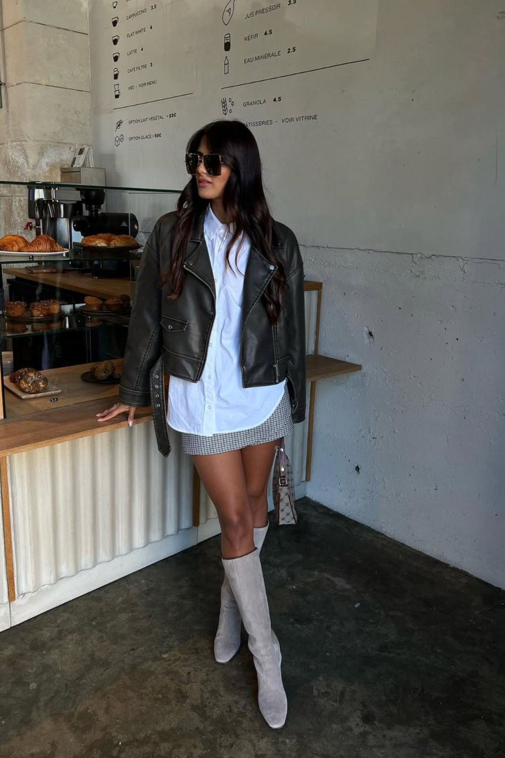 Discover 20+ chic black leather jacket outfit ideas — from casual street style to polished evening looks. Get inspired with styling tips, layering tricks, and accessories to nail the ultimate edgy yet timeless wardrobe staple.Black Leather Jacket Outfit Women, Black Leather Jacket Outfit Winter, Leather Jacket Outfit Black Women, Black Leather Jacket Outfit Casual, Long Black Leather Jacket Outfit, Black Leather Jacket Outfit Aesthetic, Women Classy, Oversized Black Leather Jacket Outfit