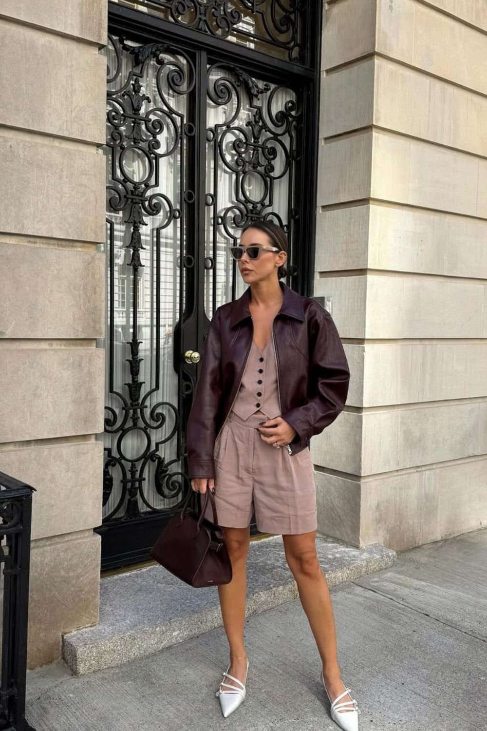 Discover chic burgundy leather jacket outfit ideas for every occasion. From casual denim looks to bold monochrome sets and elegant evening styles, get inspired to style this timeless statement piece. Leather Jacket Burgundy, How To Style Burgundy Leather Jacket, Ysl Burgundy Leather Jacket, Saint Laurent Burgundy Leather Jacket, Burgundy Suede Leather Jacket