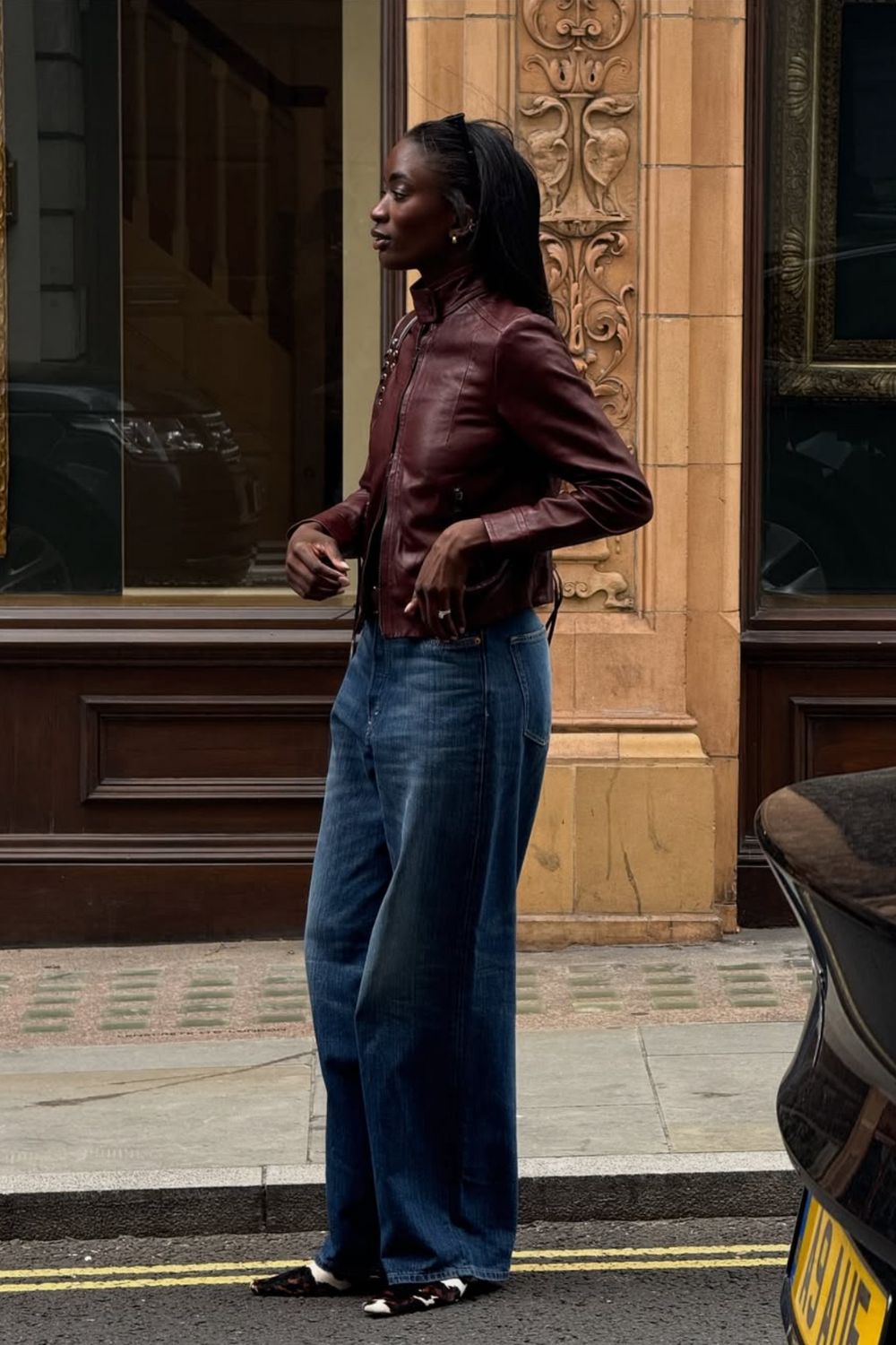 Discover chic burgundy leather jacket outfit ideas for every occasion. From casual denim looks to bold monochrome sets and elegant evening styles, get inspired to style this timeless statement piece. Leather Jacket Burgundy, How To Style Burgundy Leather Jacket, Ysl Burgundy Leather Jacket, Saint Laurent Burgundy Leather Jacket, Burgundy Suede Leather Jacket