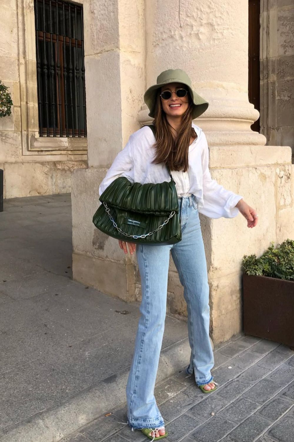 Discover 20+ chic green bag outfit ideas that prove this bold accessory works for every season. From casual street style to evening glam, get inspired to style your green bag with confidence. Green Tote Bag, Olive Green Bag Outfit, Green Bag Aesthetic, Dark Green Bag Outfit, Green Tote Bag Outfit, Green Shoulder Bag Outfit, Green Longchamp Bag Outfit, Lime Green Bag Outfit, Green Chanel Bag, Green Crossbody Bag Outfit, Mint Green Bag Outfit, Sage Green Bag Outfit, Green Sling Bag Outfit Discover 20+ chic green bag outfit ideas that prove this bold accessory works for every season. From casual street style to evening glam, get inspired to style your green bag with confidence. Green Tote Bag, Olive Green Bag Outfit, Green Bag Aesthetic, Dark Green Bag Outfit, Green Tote Bag Outfit, Green Shoulder Bag Outfit, Green Longchamp Bag Outfit, Lime Green Bag Outfit, Green Chanel Bag, Green Crossbody Bag Outfit, Mint Green Bag Outfit, Sage Green Bag Outfit, Green Sling Bag Outfit