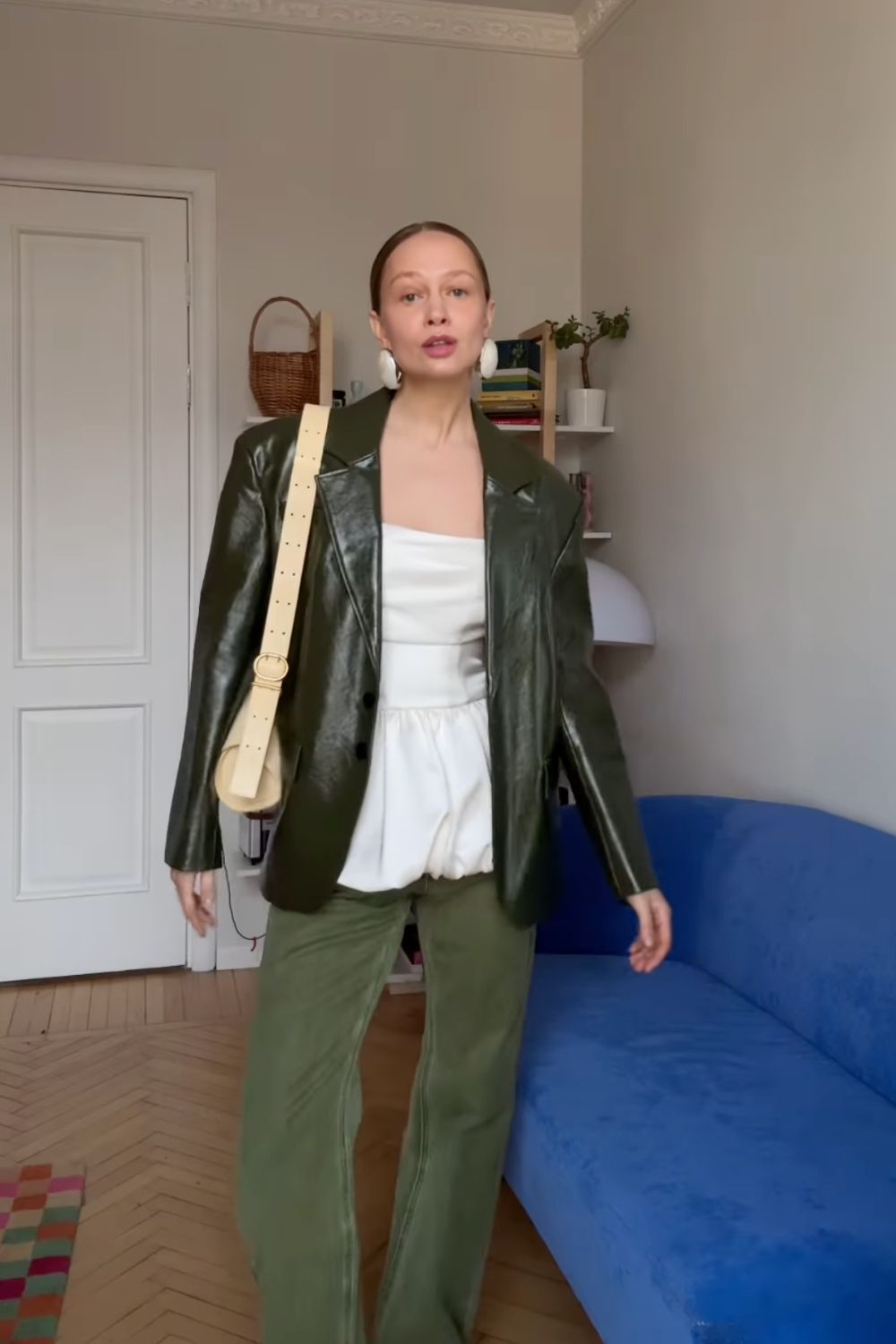 Discover chic green leather jacket outfit ideas, from casual street style to polished evening looks. Get inspired by trendy ways to style green leather for every season. Olive Green Leather Jacket Outfit, Dark Green Leather Jacket Outfit, Rachel Green Leather Jacket, Leather Green Jacket Outfit, Light Green Leather Jacket Outfit, Army Green Leather Jacket Outfit, How To Style Green Leather Jacket, Green Faux Leather Jacket, Sage Green, Vintage Green, Emerald Green, Khaki Green, Moss Green