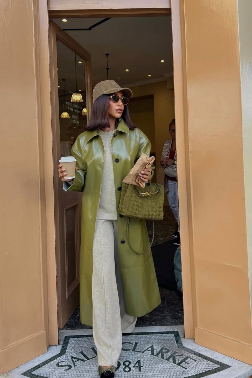 Discover chic green leather jacket outfit ideas, from casual street style to polished evening looks. Get inspired by trendy ways to style green leather for every season. Olive Green Leather Jacket Outfit, Dark Green Leather Jacket Outfit, Rachel Green Leather Jacket, Leather Green Jacket Outfit, Light Green Leather Jacket Outfit, Army Green Leather Jacket Outfit, How To Style Green Leather Jacket, Green Faux Leather Jacket, Sage Green, Vintage Green, Emerald Green, Khaki Green, Moss Green