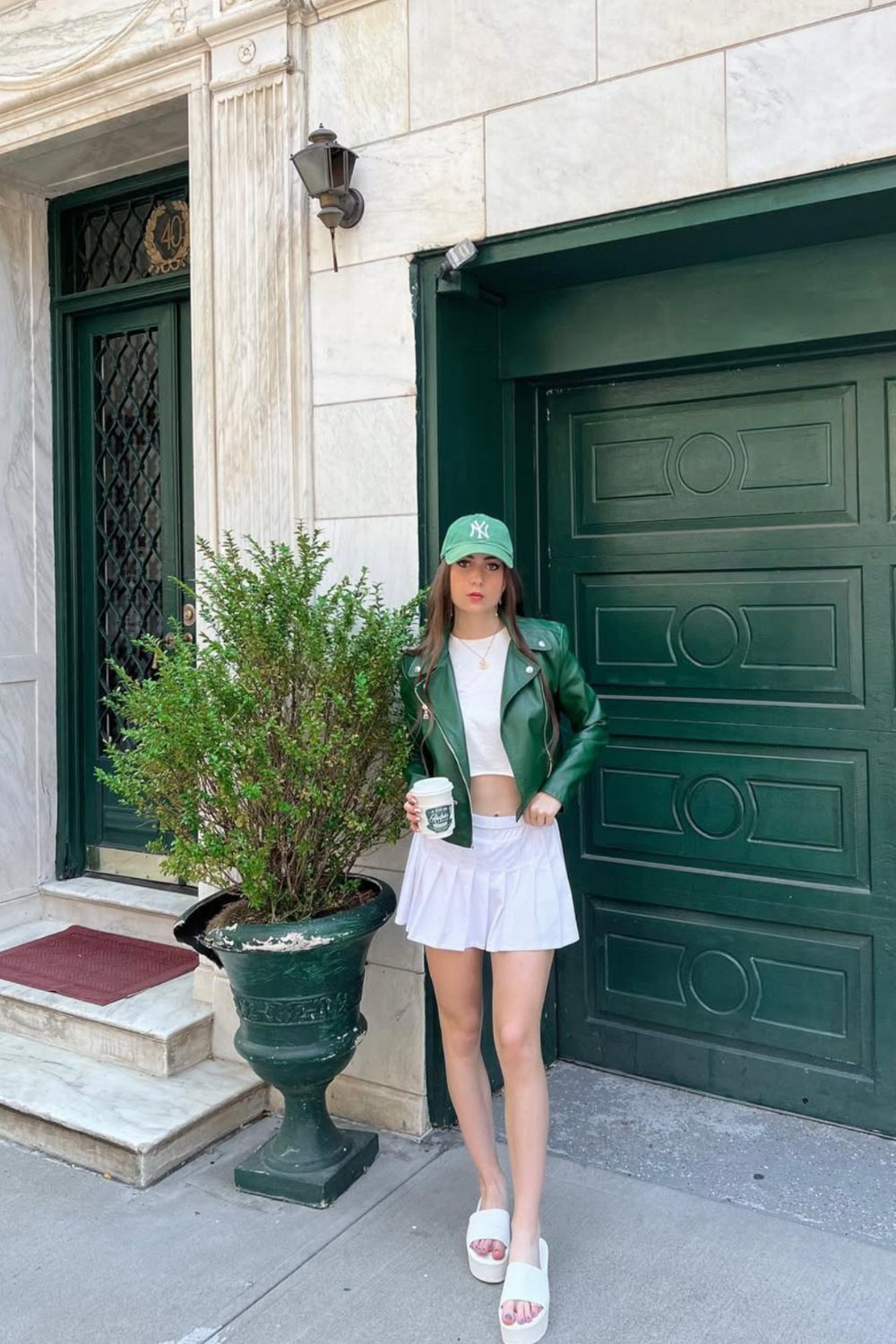 Discover chic green leather jacket outfit ideas, from casual street style to polished evening looks. Get inspired by trendy ways to style green leather for every season. Olive Green Leather Jacket Outfit, Dark Green Leather Jacket Outfit, Rachel Green Leather Jacket, Leather Green Jacket Outfit, Light Green Leather Jacket Outfit, Army Green Leather Jacket Outfit, How To Style Green Leather Jacket, Green Faux Leather Jacket, Sage Green, Vintage Green, Emerald Green, Khaki Green, Moss Green