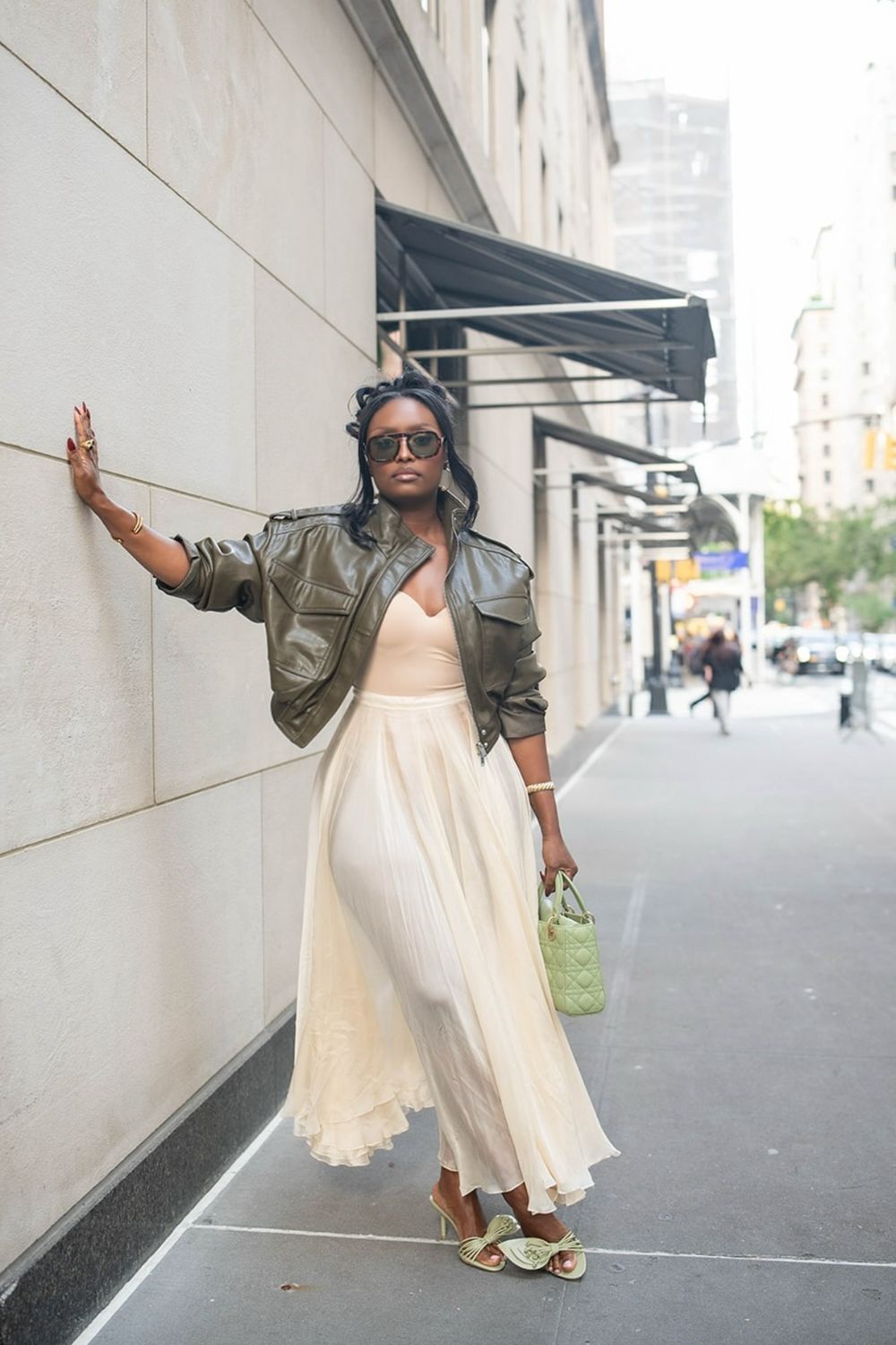 Discover chic green leather jacket outfit ideas, from casual street style to polished evening looks. Get inspired by trendy ways to style green leather for every season. Olive Green Leather Jacket Outfit, Dark Green Leather Jacket Outfit, Rachel Green Leather Jacket, Leather Green Jacket Outfit, Light Green Leather Jacket Outfit, Army Green Leather Jacket Outfit, How To Style Green Leather Jacket, Green Faux Leather Jacket, Sage Green, Vintage Green, Emerald Green, Khaki Green, Moss Green