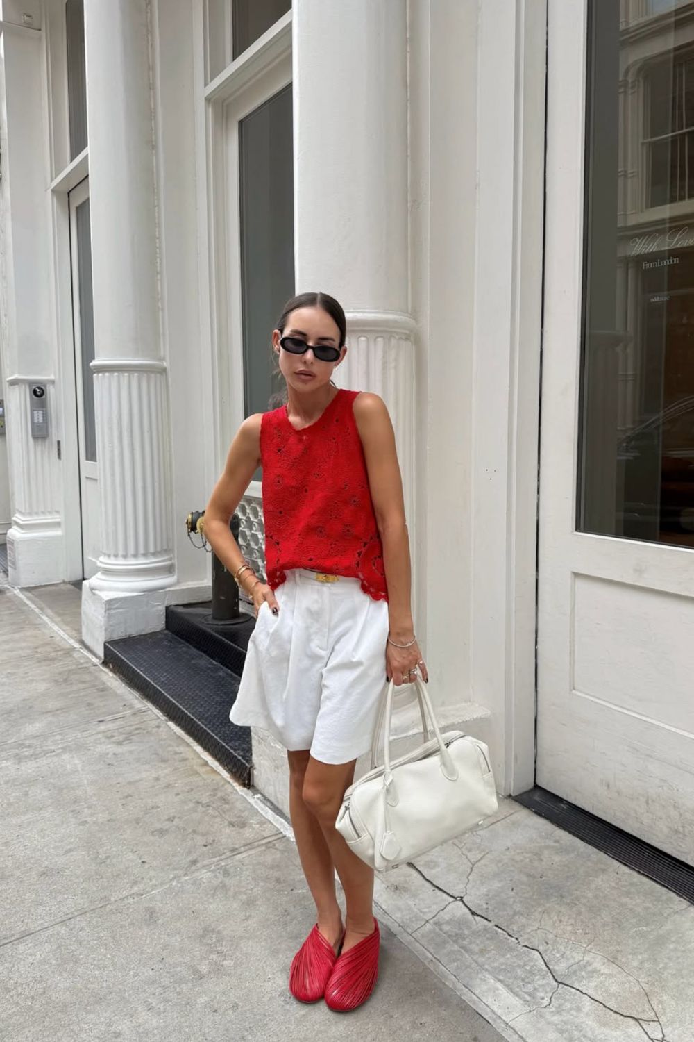 Discover 40 chic red flats outfit ideas that prove this bold shoe can be styled for casual days, workwear, and dressy looks. From denim pairings to dresses and tailored trousers, get inspired to wear red flats with confidence and elevate any outfit effortlessly.Red Ballet Flats Outfit, Red Flats Outfit, Red Flats Outfit Aesthetic, Work Attire, Red Ballerina Flats Outfit, Red Mesh Flats Outfit, Red Ganni Flats Outfit, Red Mary Jane Flats Outfit, Red Flats Outfit Summer, Winter, Fall Discover 40 chic red flats outfit ideas that prove this bold shoe can be styled for casual days, workwear, and dressy looks. From denim pairings to dresses and tailored trousers, get inspired to wear red flats with confidence and elevate any outfit effortlessly.Red Ballet Flats Outfit, Red Flats Outfit, Red Flats Outfit Aesthetic, Work Attire, Red Ballerina Flats Outfit, Red Mesh Flats Outfit, Red Ganni Flats Outfit, Red Mary Jane Flats Outfit, Red Flats Outfit Summer, Winter, Fall