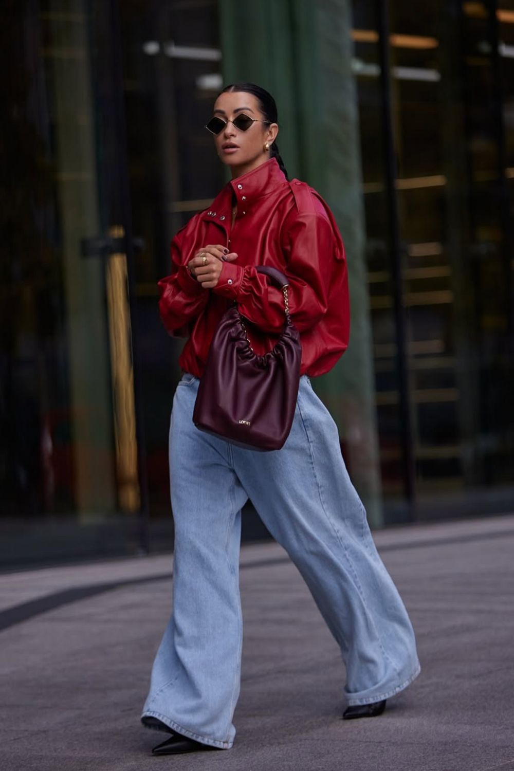 Discover 32 stylish red leather jacket outfit ideas that prove this bold piece is more versatile than you think. From chic monochrome looks to casual denim pairings and dressy night-out styles, these outfits will inspire you to wear your red leather jacket with confidence. Red Leather Jacket Outfit Aesthetic, Dark Red Leather Jacket Outfit, Cherry Red, Long Red Leather, Winter, Outfit With Red Leather Jacket, Red Dress Leather Jacket, Vintage Red Leather Jacket, Cropped Red Leather Jacket Outfit