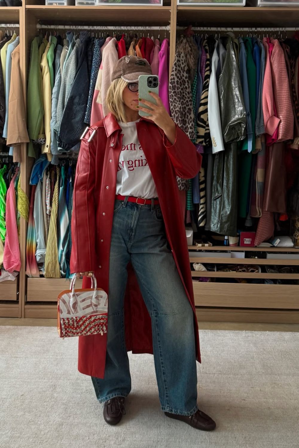Discover 32 stylish red leather jacket outfit ideas that prove this bold piece is more versatile than you think. From chic monochrome looks to casual denim pairings and dressy night-out styles, these outfits will inspire you to wear your red leather jacket with confidence. Red Leather Jacket Outfit Aesthetic, Dark Red Leather Jacket Outfit, Cherry Red, Long Red Leather, Winter, Outfit With Red Leather Jacket, Red Dress Leather Jacket, Vintage Red Leather Jacket, Cropped Red Leather Jacket Outfit