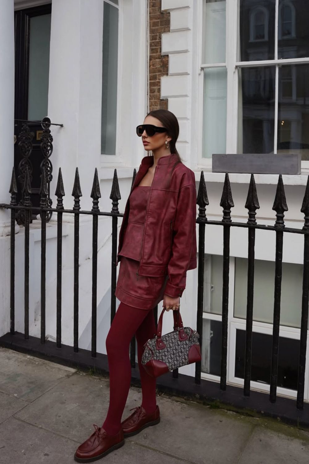 Discover 32 stylish red leather jacket outfit ideas that prove this bold piece is more versatile than you think. From chic monochrome looks to casual denim pairings and dressy night-out styles, these outfits will inspire you to wear your red leather jacket with confidence. Red Leather Jacket Outfit Aesthetic, Dark Red Leather Jacket Outfit, Cherry Red, Long Red Leather, Winter, Outfit With Red Leather Jacket, Red Dress Leather Jacket, Vintage Red Leather Jacket, Cropped Red Leather Jacket Outfit