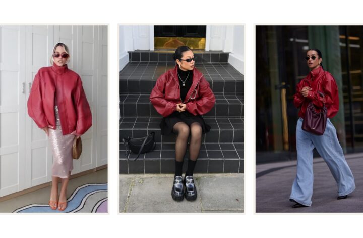 Discover 32 stylish red leather jacket outfit ideas that prove this bold piece is more versatile than you think. From chic monochrome looks to casual denim pairings and dressy night-out styles, these outfits will inspire you to wear your red leather jacket with confidence. Red Leather Jacket Outfit Aesthetic, Dark Red Leather Jacket Outfit, Cherry Red, Long Red Leather, Winter, Outfit With Red Leather Jacket, Red Dress Leather Jacket, Vintage Red Leather Jacket, Cropped Red Leather Jacket Outfit