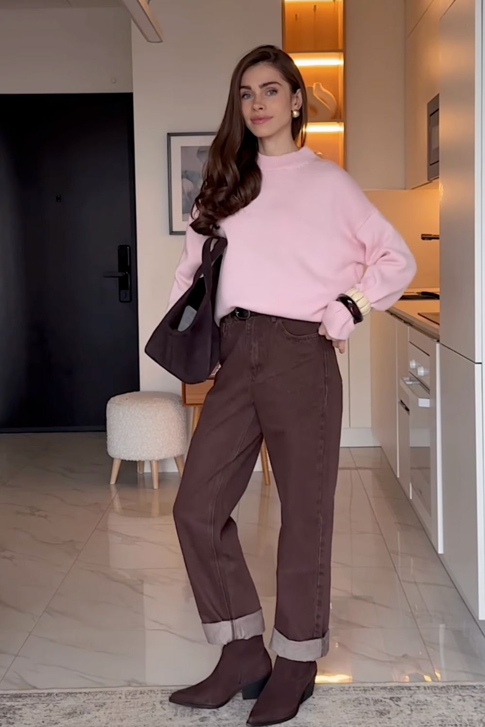 Discover chic brown jeans outfit ideas for every season — from cozy knits and blazers to layered neutrals and soft pink tones. Get effortless style inspiration for casual days, city outings, and polished looks you'll want to recreate. Brown Jeans Outfit Aesthetic, Brown Jeans Outfit Women, Brown Top And Jeans Outfit, Brown Baggy Jeans Outfit, Light Brown Jeans Outfit, Dark Brown Jeans Outfit, Outfit With Brown Jeans, Brown And Jeans Outfit, Brown Jeans Outfit Winter, Brown Wide Leg Jeans Outfit, Brown Flare Jeans Outfit, Brown Cargo Jeans Outfit Discover chic brown jeans outfit ideas for every season — from cozy knits and blazers to layered neutrals and soft pink tones. Get effortless style inspiration for casual days, city outings, and polished looks you'll want to recreate.Brown Jeans Outfit Aesthetic, Brown Jeans Outfit Women, Brown Top And Jeans Outfit, Brown Baggy Jeans Outfit, Light Brown Jeans Outfit, Dark Brown Jeans Outfit, Outfit With Brown Jeans, Brown And Jeans Outfit, Brown Jeans Outfit Winter, Brown Wide Leg Jeans Outfit, Brown Flare Jeans Outfit, Brown Cargo Jeans Outfit