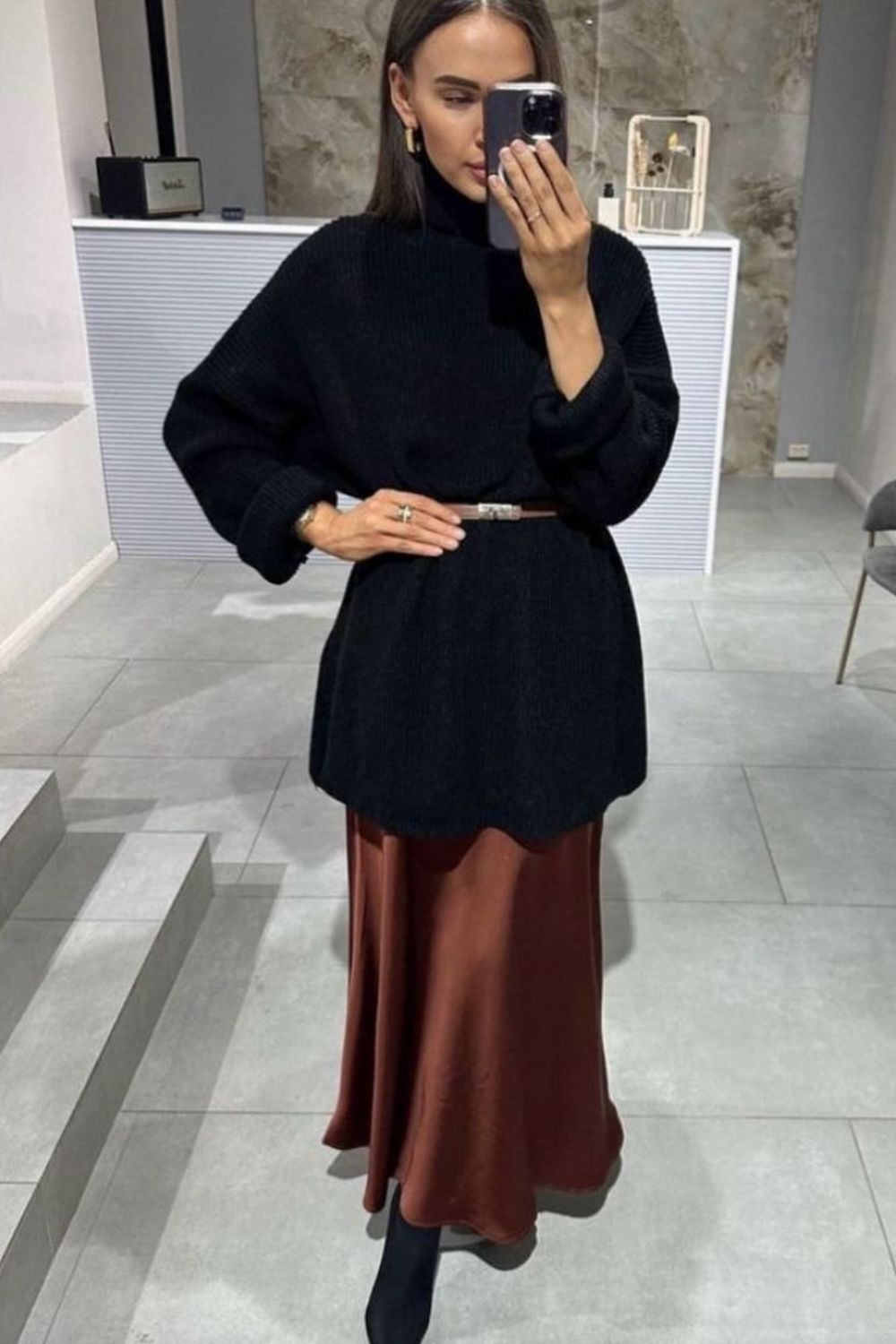 Discover chic brown satin skirt outfit ideas — from cozy knits and tailored blazers to sporty sneakers and elegant heels. Perfect for fall or winter, these looks show how to style a satin skirt for casual days or polished evenings. Discover chic brown satin skirt outfit ideas — from cozy knits and tailored blazers to sporty sneakers and elegant heels. Perfect for fall or winter, these looks show how to style a satin skirt for casual days or polished evenings.Satin Brown Skirt Outfit, Brown Satin Skirt Outfit Summer, Brown Satin Midi Skirt Outfit, Brown Satin Skirt Outfit Winter, Brown Satin Maxi Skirt Outfit