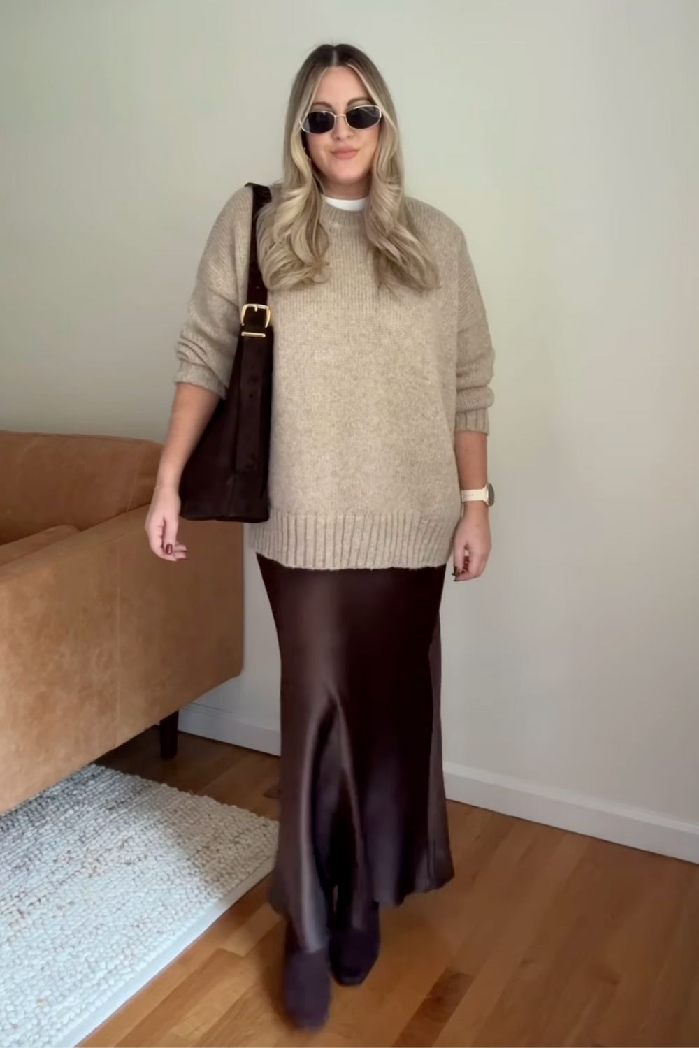 Discover chic brown satin skirt outfit ideas — from cozy knits and tailored blazers to sporty sneakers and elegant heels. Perfect for fall or winter, these looks show how to style a satin skirt for casual days or polished evenings. Discover chic brown satin skirt outfit ideas — from cozy knits and tailored blazers to sporty sneakers and elegant heels. Perfect for fall or winter, these looks show how to style a satin skirt for casual days or polished evenings.Satin Brown Skirt Outfit, Brown Satin Skirt Outfit Summer, Brown Satin Midi Skirt Outfit, Brown Satin Skirt Outfit Winter, Brown Satin Maxi Skirt Outfit