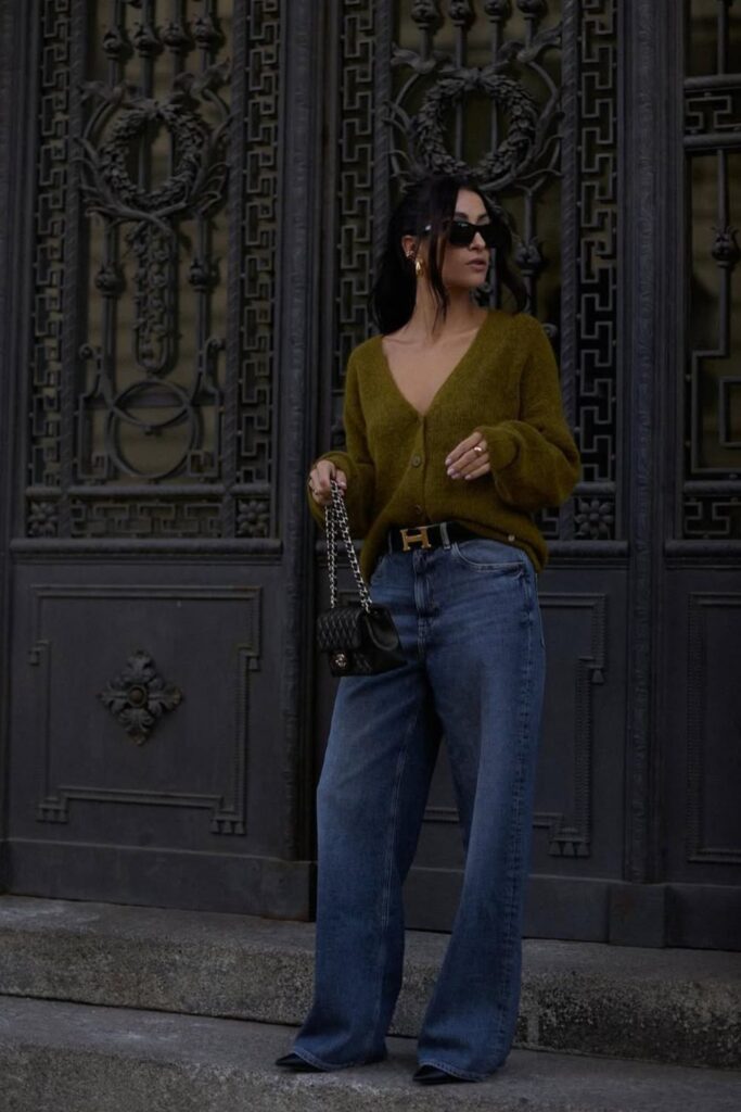 Green Martini Cardigan & Pant Ensemble