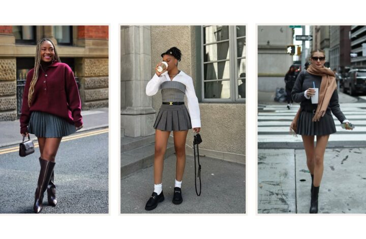 Discover 30+ chic grey mini skirt outfit ideas, from preppy layered looks to cozy knits and street-style classics. Get styling tips, seasonal inspiration, and trendy ways to wear a grey mini skirt all year round. Grey Mini Skirt Outfit Winter, Mini Grey Skirt Outfit, Grey Pleated Mini Skirt Outfit, Grey Mini Skirt Outfit Summer, Grey Mini Skirt Outfit Black Women, Grey Mini Skirt Outfit Aesthetic, Grey Pleated Skirt Outfit, Grey Satin Skirt Outfit, Grey Midi Skirt Outfit, Grey Midi Skirt Outfit
