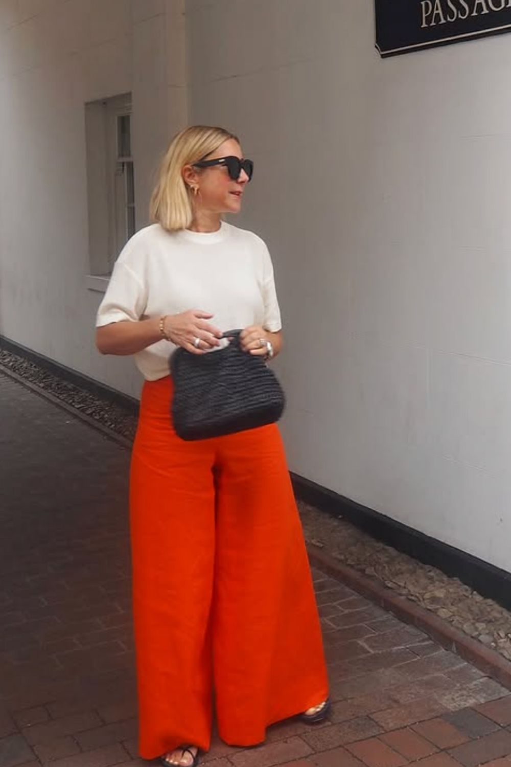 Brighten your wardrobe with these bold and stylish orange pants outfit ideas. From casual streetwear to chic color-blocked looks, discover fresh ways to style orange trousers with confidence and flair. Burnt Orange Pants Outfit, Orange Pants Outfit Work, Orange Cargo Pants Outfit, Orange Linen Pants Outfit, Orange Corduroy Pants Outfit, Orange Pants Outfit Street Style, Orange Wide Leg Pants Outfit, Burnt Orange Pants Outfit Work, Orange Pants Outfit Summer, Dark Orange Pants Outfit, Orange Palazzo Pants Outfit, Orange Pants Outfit Winter Brighten your wardrobe with these bold and stylish orange pants outfit ideas. From casual streetwear to chic color-blocked looks, discover fresh ways to style orange trousers with confidence and flair. Burnt Orange Pants Outfit, Orange Pants Outfit Work, Orange Cargo Pants Outfit, Orange Linen Pants Outfit, Orange Corduroy Pants Outfit, Orange Pants Outfit Street Style, Orange Wide Leg Pants Outfit, Burnt Orange Pants Outfit Work, Orange Pants Outfit Summer, Dark Orange Pants Outfit, Orange Palazzo Pants Outfit, Orange Pants Outfit Winter