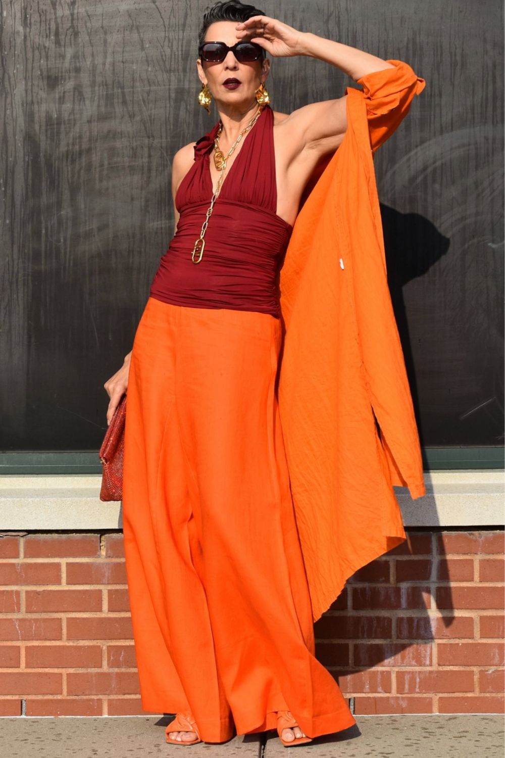 Brighten your wardrobe with these bold and stylish orange pants outfit ideas. From casual streetwear to chic color-blocked looks, discover fresh ways to style orange trousers with confidence and flair. Burnt Orange Pants Outfit, Orange Pants Outfit Work, Orange Cargo Pants Outfit, Orange Linen Pants Outfit, Orange Corduroy Pants Outfit, Orange Pants Outfit Street Style, Orange Wide Leg Pants Outfit, Burnt Orange Pants Outfit Work, Orange Pants Outfit Summer, Dark Orange Pants Outfit, Orange Palazzo Pants Outfit, Orange Pants Outfit Winter Brighten your wardrobe with these bold and stylish orange pants outfit ideas. From casual streetwear to chic color-blocked looks, discover fresh ways to style orange trousers with confidence and flair. Burnt Orange Pants Outfit, Orange Pants Outfit Work, Orange Cargo Pants Outfit, Orange Linen Pants Outfit, Orange Corduroy Pants Outfit, Orange Pants Outfit Street Style, Orange Wide Leg Pants Outfit, Burnt Orange Pants Outfit Work, Orange Pants Outfit Summer, Dark Orange Pants Outfit, Orange Palazzo Pants Outfit, Orange Pants Outfit Winter