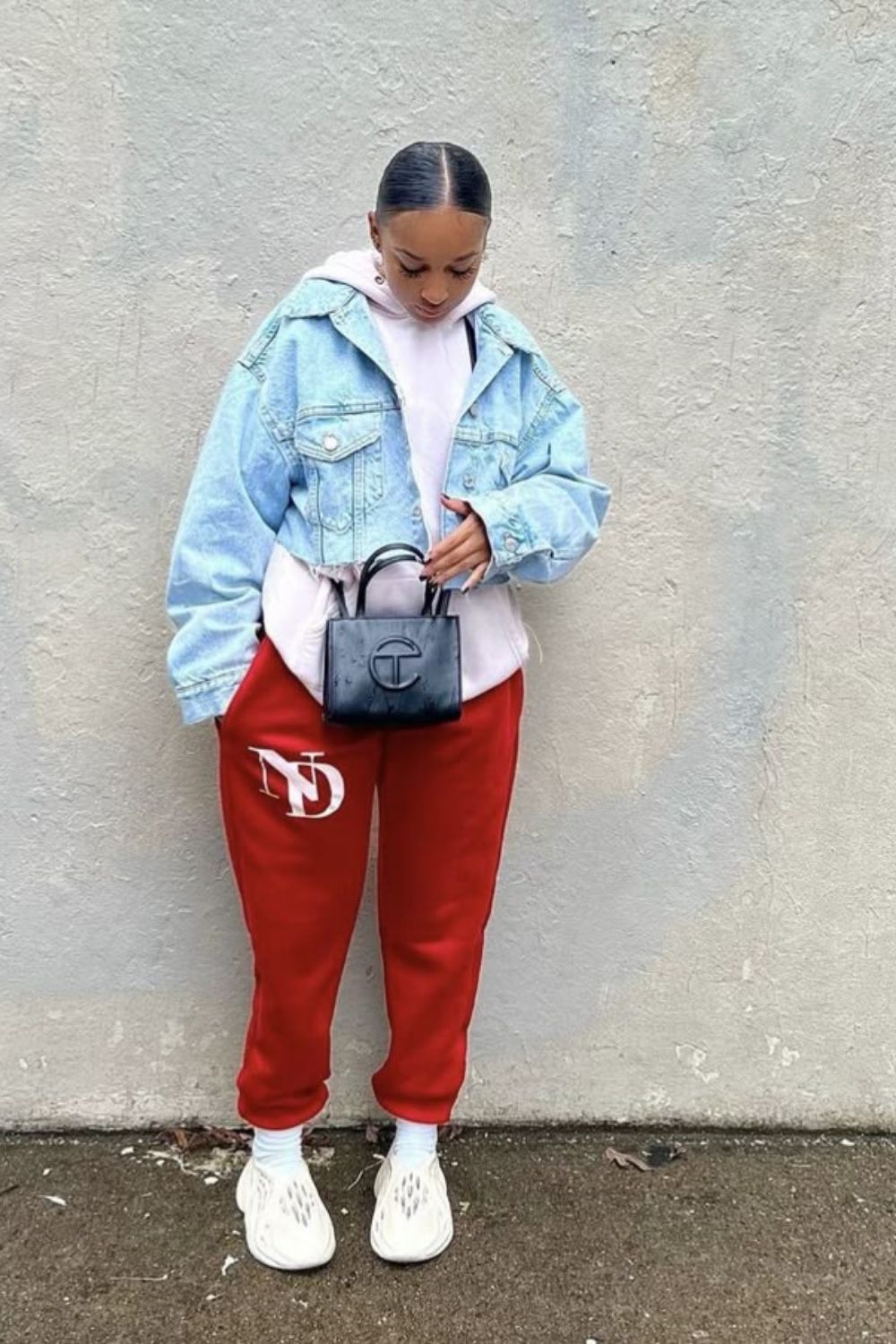 Outfit ideas you’ll actually want to wear. Discover how to style red sweatpants for casual days, street style moments, and elevated off-duty looks with ease. Red Sweatpants Outfit, Dark Red Sweatpants Outfit, Red Brandy Sweatpants Outfit, Red Nike Sweatpants Outfit, Baggy Sweatpants Outfit, Wide Leg Sweatpants Outfit, Cute Sweatpants Outfit, Sweatpants Outfit For School, Cargo Sweatpants Outfit, Outfit Ideas Sweatpants, Nike Sweatpants Outfit, Sweatpants Outfit Black Women, Sweatpants Outfit Winter, Sweatpants Outfit Aesthetic, Flare Sweatpants Outfit