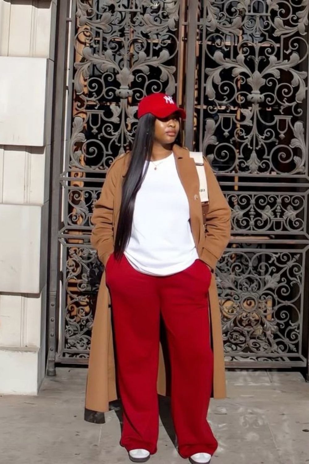Outfit ideas you’ll actually want to wear. Discover how to style red sweatpants for casual days, street style moments, and elevated off-duty looks with ease. Red Sweatpants Outfit, Dark Red Sweatpants Outfit, Red Brandy Sweatpants Outfit, Red Nike Sweatpants Outfit, Baggy Sweatpants Outfit, Wide Leg Sweatpants Outfit, Cute Sweatpants Outfit, Sweatpants Outfit For School, Cargo Sweatpants Outfit, Outfit Ideas Sweatpants, Nike Sweatpants Outfit, Sweatpants Outfit Black Women, Sweatpants Outfit Winter, Sweatpants Outfit Aesthetic, Flare Sweatpants Outfit