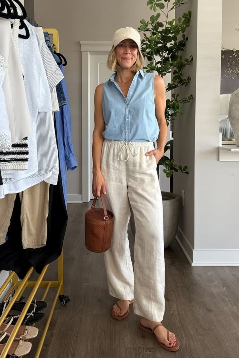 Discover chic and effortless ways to style beige linen pants with these versatile outfit ideas. From casual daytime looks to elevated, polished ensembles, this guide breaks down how to wear linen pants with ease, including styling tips, outfit inspiration, and must-have accessories to complete every look. Beige Linen Pants Outfit, Beige Linen Pants Outfit Summer, Beige Linen Pants Outfit Women Summer, Beige Linen Pants Outfit Summer Casual, Beige Linen Pants Outfit Casual, Beige Linen Pants Outfit Hijab, Beige Linen Pants Outfit Spring, Beige Linen Pants Green Shirt Outfit, Beige Linen Pants Outfit Work, Beige Linen Pants Styling, Beige Linen Pants With Black Top, With White Top, With Blue Shirt, With Pink Shirt, With Green Top With Sweater Discover chic and effortless ways to style beige linen pants with these versatile outfit ideas. From casual daytime looks to elevated, polished ensembles, this guide breaks down how to wear linen pants with ease, including styling tips, outfit inspiration, and must-have accessories to complete every look. Beige Linen Pants Outfit, Beige Linen Pants Outfit Summer, Beige Linen Pants Outfit Women Summer, Beige Linen Pants Outfit Summer Casual, Beige Linen Pants Outfit Casual, Beige Linen Pants Outfit Hijab, Beige Linen Pants Outfit Spring, Beige Linen Pants Green Shirt Outfit, Beige Linen Pants Outfit Work, Beige Linen Pants Styling, Beige Linen Pants With Black Top, With White Top, With Blue Shirt, With Pink Shirt, With Green Top With Sweater