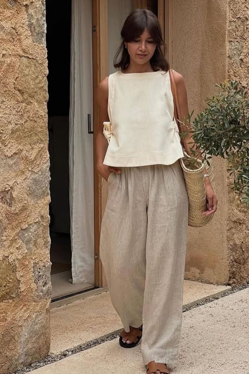 Discover chic and effortless ways to style beige linen pants with these versatile outfit ideas. From casual daytime looks to elevated, polished ensembles, this guide breaks down how to wear linen pants with ease, including styling tips, outfit inspiration, and must-have accessories to complete every look. Beige Linen Pants Outfit, Beige Linen Pants Outfit Summer, Beige Linen Pants Outfit Women Summer, Beige Linen Pants Outfit Summer Casual, Beige Linen Pants Outfit Casual, Beige Linen Pants Outfit Hijab, Beige Linen Pants Outfit Spring, Beige Linen Pants Green Shirt Outfit, Beige Linen Pants Outfit Work, Beige Linen Pants Styling, Beige Linen Pants With Black Top, With White Top, With Blue Shirt, With Pink Shirt, With Green Top With Sweater Discover chic and effortless ways to style beige linen pants with these versatile outfit ideas. From casual daytime looks to elevated, polished ensembles, this guide breaks down how to wear linen pants with ease, including styling tips, outfit inspiration, and must-have accessories to complete every look. Beige Linen Pants Outfit, Beige Linen Pants Outfit Summer, Beige Linen Pants Outfit Women Summer, Beige Linen Pants Outfit Summer Casual, Beige Linen Pants Outfit Casual, Beige Linen Pants Outfit Hijab, Beige Linen Pants Outfit Spring, Beige Linen Pants Green Shirt Outfit, Beige Linen Pants Outfit Work, Beige Linen Pants Styling, Beige Linen Pants With Black Top, With White Top, With Blue Shirt, With Pink Shirt, With Green Top With Sweater