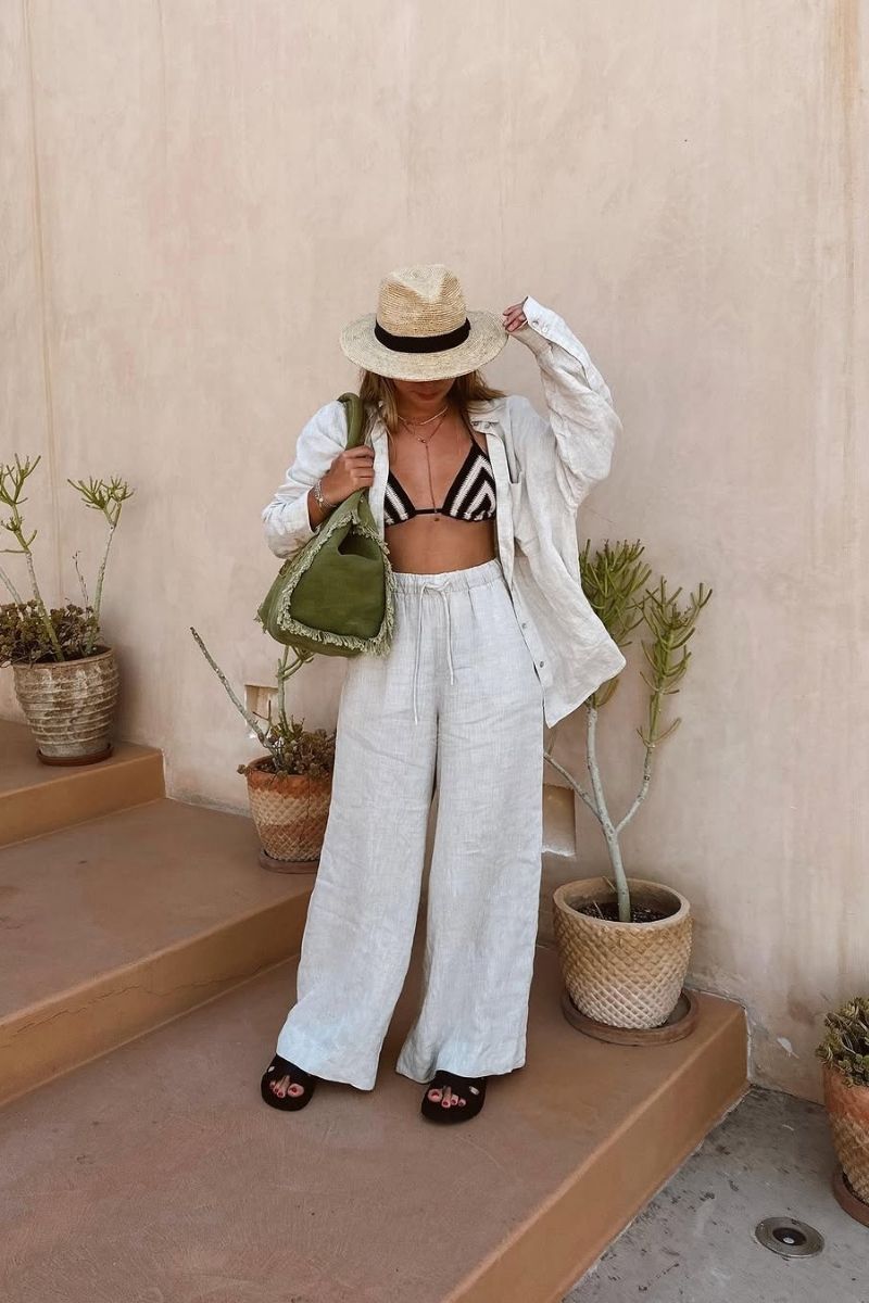 Discover chic and effortless ways to style beige linen pants with these versatile outfit ideas. From casual daytime looks to elevated, polished ensembles, this guide breaks down how to wear linen pants with ease, including styling tips, outfit inspiration, and must-have accessories to complete every look. Beige Linen Pants Outfit, Beige Linen Pants Outfit Summer, Beige Linen Pants Outfit Women Summer, Beige Linen Pants Outfit Summer Casual, Beige Linen Pants Outfit Casual, Beige Linen Pants Outfit Hijab, Beige Linen Pants Outfit Spring, Beige Linen Pants Green Shirt Outfit, Beige Linen Pants Outfit Work, Beige Linen Pants Styling, Beige Linen Pants With Black Top, With White Top, With Blue Shirt, With Pink Shirt, With Green Top With Sweater Discover chic and effortless ways to style beige linen pants with these versatile outfit ideas. From casual daytime looks to elevated, polished ensembles, this guide breaks down how to wear linen pants with ease, including styling tips, outfit inspiration, and must-have accessories to complete every look. Beige Linen Pants Outfit, Beige Linen Pants Outfit Summer, Beige Linen Pants Outfit Women Summer, Beige Linen Pants Outfit Summer Casual, Beige Linen Pants Outfit Casual, Beige Linen Pants Outfit Hijab, Beige Linen Pants Outfit Spring, Beige Linen Pants Green Shirt Outfit, Beige Linen Pants Outfit Work, Beige Linen Pants Styling, Beige Linen Pants With Black Top, With White Top, With Blue Shirt, With Pink Shirt, With Green Top With Sweater