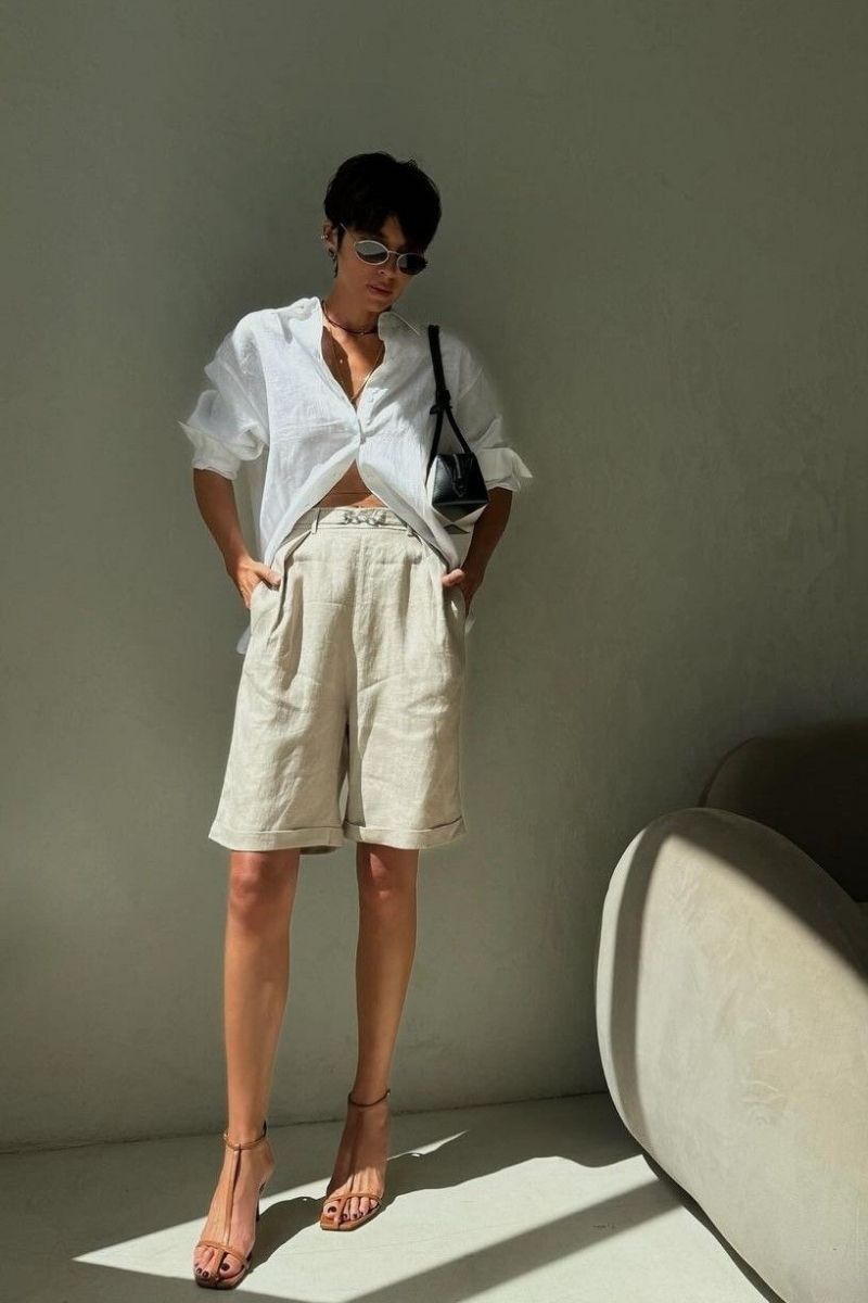 Discover effortlessly chic beige linen shorts outfit ideas you’ll wear all summer long. From casual everyday looks to polished, elevated styles, this guide shows you exactly how to style linen shorts with timeless pieces, accessories, and modern silhouettes for a fresh, put-together wardrobe. Beige Linen Shorts Outfit, Beige Linen Shorts Outfit Summer, Beige Linen Shorts Outfits Women, Beige Linen Shorts Outfit Casual, Beige Linen Shorts Outfit Summer Casual, Beige Linen Shorts Black Top Outfit, Beige Linen Shorts Styling, Beige Linen Shorts Beach Outfit, Beige Linen Shorts Outfit Aesthetic, Outfit With Linen Beige Shorts, Outfits With Beige Linen Shorts, Beige Linen Shorts Outfit With Sneakers, What To Wear With Beige Linen Shorts, White Linen Shirt With Beige Shorts Discover effortlessly chic beige linen shorts outfit ideas you’ll wear all summer long. From casual everyday looks to polished, elevated styles, this guide shows you exactly how to style linen shorts with timeless pieces, accessories, and modern silhouettes for a fresh, put-together wardrobe. Beige Linen Shorts Outfit, Beige Linen Shorts Outfit Summer, Beige Linen Shorts Outfits Women, Beige Linen Shorts Outfit Casual, Beige Linen Shorts Outfit Summer Casual, Beige Linen Shorts Black Top Outfit, Beige Linen Shorts Styling, Beige Linen Shorts Beach Outfit, Beige Linen Shorts Outfit Aesthetic, Outfit With Linen Beige Shorts, Outfits With Beige Linen Shorts, Beige Linen Shorts Outfit With Sneakers, What To Wear With Beige Linen Shorts, White Linen Shirt With Beige Shorts