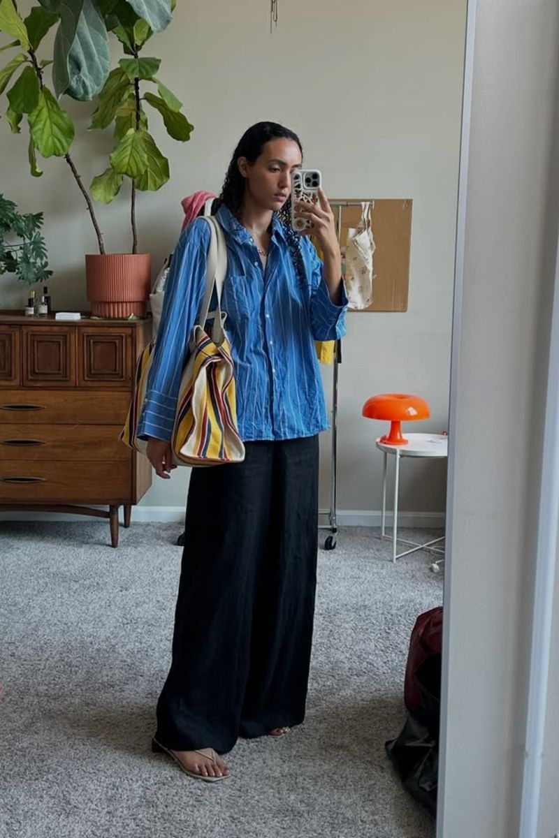 Looking for effortless ways to style black linen pants? This chic outfit guide features 25+ stylish black linen pants outfit ideas, from casual everyday looks to elevated summer outfits. Discover how to style black linen trousers with tops, shoes, and accessories for a polished, modern wardrobe. Black Linen Pants Outfit, Black Linen Pants Outfit Summer, Black Linen Pants Outfit Work, Black Linen Pants Outfit Summer Casual, Black Linen Pants Outfit Spring, Black Linen Pants Outfit Casual, Black Linen Pants Outfit Winter, Black Linen Pants Outfit Winter, Black Linen Pants And Sweater Outfit, Black Linen Pants Outfit Winter Casual, Black Linen Pants With Sneakers, Black Linen Pants With Sweater, With Black Top, With Jean Jacket, With Cardigan, With Sneakers Outfit, With Denim Jacket