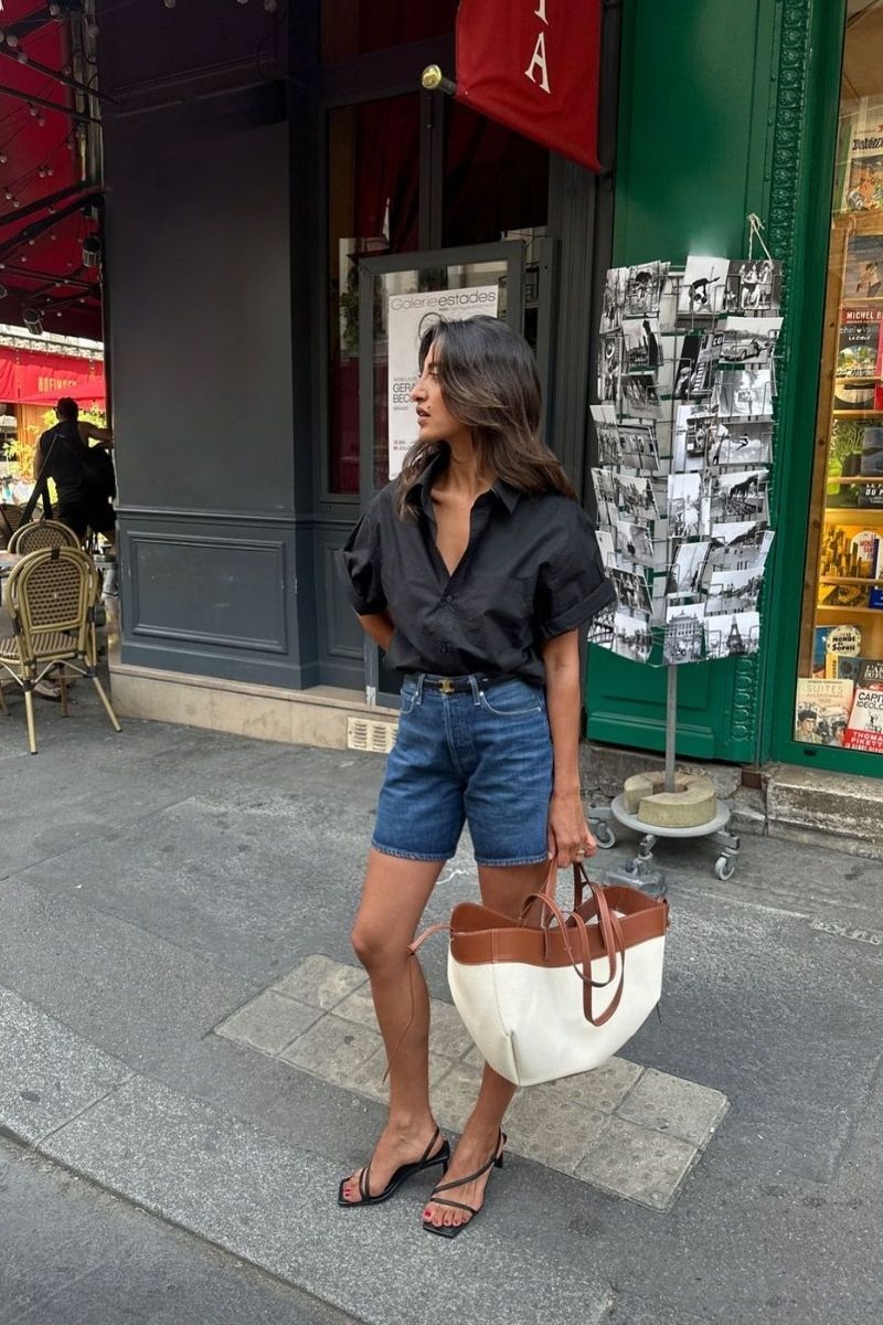 Discover chic and effortless blue denim shorts outfit ideas you can wear all summer long. From polished blazer looks to casual tees, coastal styles, and elevated basics, these outfits show you exactly how to style denim shorts for any occasion with modern, flattering pieces and accessories. Blue Denim Shorts Outfit, Blue Denim Shorts Outfit Summer, Blue Denim Shorts Outfits Women, Blue Denim Shorts Outfit Summer Casual, Blue Denim Shorts Outfit Ideas, Blue Denim Shorts Outfit Ideas, Blue Denim Shorts Fit, Blue Denim Shorts Outfit Aesthetic, Blue Denim Shorts Styling Ideas
