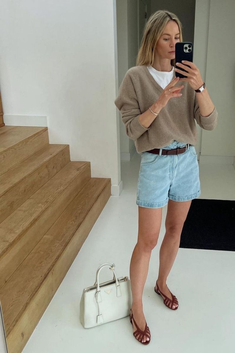 Discover chic and effortless blue denim shorts outfit ideas you can wear all summer long. From polished blazer looks to casual tees, coastal styles, and elevated basics, these outfits show you exactly how to style denim shorts for any occasion with modern, flattering pieces and accessories. Blue Denim Shorts Outfit, Blue Denim Shorts Outfit Summer, Blue Denim Shorts Outfits Women, Blue Denim Shorts Outfit Summer Casual, Blue Denim Shorts Outfit Ideas, Blue Denim Shorts Outfit Ideas, Blue Denim Shorts Fit, Blue Denim Shorts Outfit Aesthetic, Blue Denim Shorts Styling Ideas