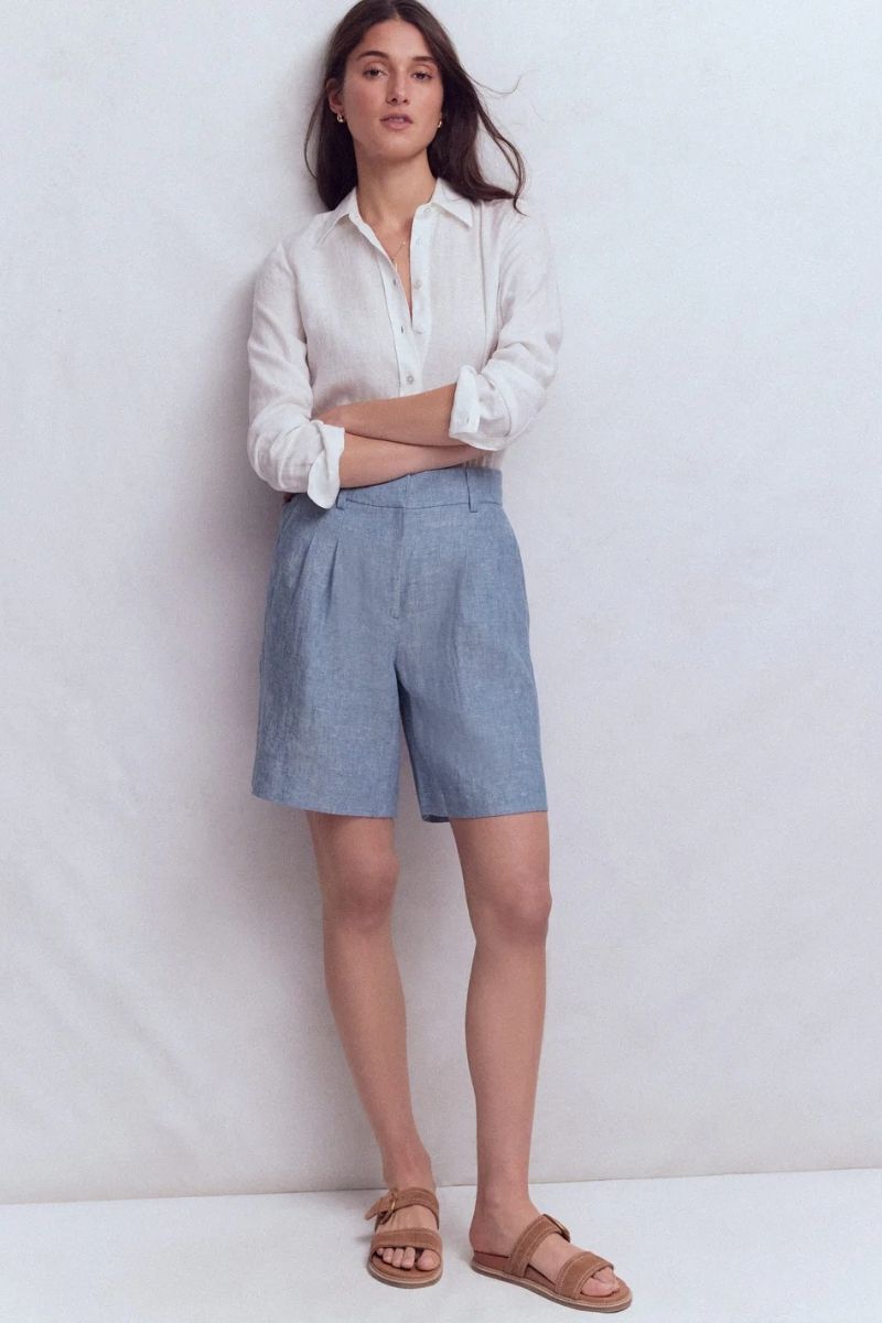 Discover how to style blue linen shorts with effortlessly chic outfit ideas perfect for summer. From polished tailored looks to relaxed casual outfits, this guide covers versatile styling tips, must-have accessories, and easy combinations to elevate your everyday wardrobe with timeless, breathable pieces. Blue Linen Shorts Outfit, Blue Linen Shorts Outfit Summer, Blue Linen Shorts Outfits Women, Blue Linen Shorts Beach Outfit, Blue Linen Shorts Outfit Plus Size, Blue Linen Shorts Outfit Aesthetic, Blue Linen Shorts Styling, Blue Linen Shorts White Top, What To Wear With Light Blue Linen Shorts, Outfits With Light Blue Linen Shorts, What To Wear With Blue Linen Shorts, Outfits With Blue Striped Linen Shorts, Linen Shorts With Blue Top Discover how to style blue linen shorts with effortlessly chic outfit ideas perfect for summer. From polished tailored looks to relaxed casual outfits, this guide covers versatile styling tips, must-have accessories, and easy combinations to elevate your everyday wardrobe with timeless, breathable pieces. Blue Linen Shorts Outfit, Blue Linen Shorts Outfit Summer, Blue Linen Shorts Outfits Women, Blue Linen Shorts Beach Outfit, Blue Linen Shorts Outfit Plus Size, Blue Linen Shorts Outfit Aesthetic, Blue Linen Shorts Styling, Blue Linen Shorts White Top, What To Wear With Light Blue Linen Shorts, Outfits With Light Blue Linen Shorts, What To Wear With Blue Linen Shorts, Outfits With Blue Striped Linen Shorts, Linen Shorts With Blue Top