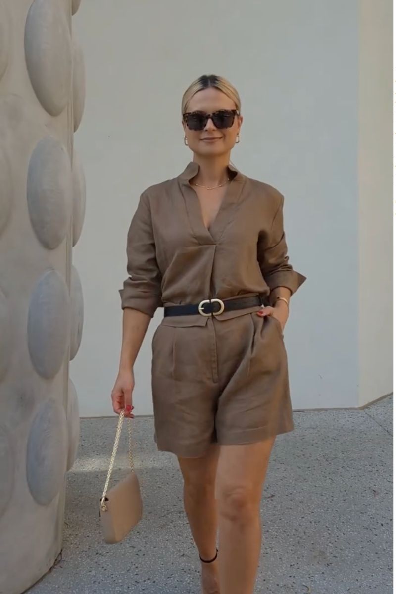 Discover how to style brown linen shorts with effortlessly chic outfit ideas perfect for summer. From casual everyday looks to elevated, polished ensembles, this guide covers versatile styling tips, timeless pairings, and must-have accessories to help you create breathable, stylish outfits for any occasion.&nbsp;What To Wear With Brown Linen Shorts, Brown Linen Shirt With Shorts, Outfits With Brown Linen Shorts, Brown Linen Shorts Outfit, Brown Linen Shorts Outfits Women, Brown Linen Shorts Outfit Summer, Brown Linen Shorts Fit, Brown Linen Shorts Styling, Brown Linen Shorts Outfit Aesthetic, Brown Linen Shorts Beach Outfit, Brown Linen Shorts Outfit Ideas, Brown Linen Shorts And Shirt, Brown Linen Shorts And Top