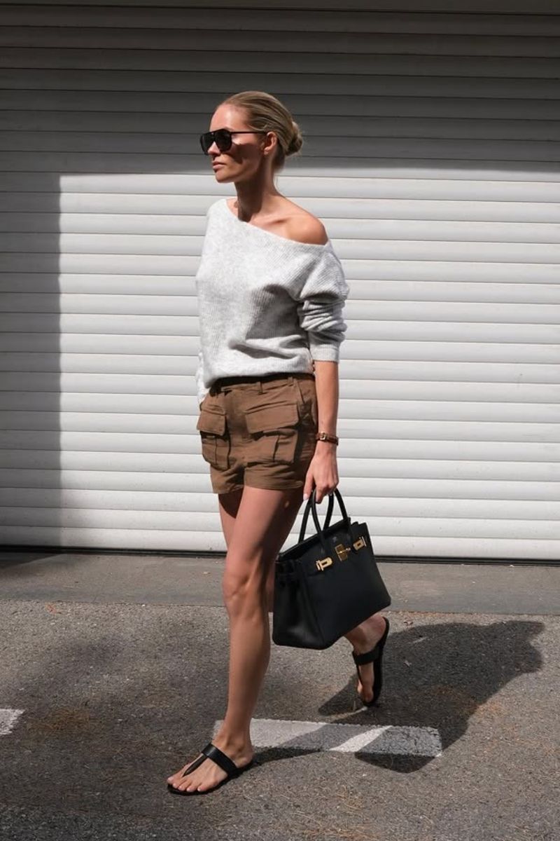 Looking for stylish ways to wear brown shorts? Discover chic brown shorts outfit ideas you can easily recreate, from tailored bermuda looks to casual everyday styling. Whether you’re dressing for brunch, travel, or summer days out, these outfit ideas will help you look effortlessly polished and put together.&nbsp;Brown Shorts With Boots, Brown Shorts With Black Top, Brown Shorts With Belt, Brown Shorts With White Top, Brown Shorts With Black Boots, Brown Shorts With Top, What To Wear With Chocolate Brown Shorts, What Color Shirt To Wear With Brown Shorts, What Shirt Goes With Brown Shorts, What Goes With Brown Shorts, What To Pair Brown Shorts With, Brown Shorts Outfit Summer, Brown Shorts Outfits Women Summer, Brown Shorts Outfit Casual, Club Outfit, Brown Shorts Outfit Ideas