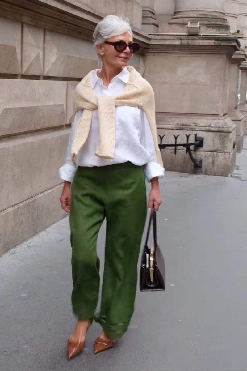 Discover effortlessly chic ways to style green linen pants with these versatile outfit ideas. From casual everyday looks to elevated summer styling, explore flattering silhouettes, color pairings, and must-have accessories to create polished, breathable outfits perfect for warm-weather dressing. Green Linen Pants Outfit, Green Linen Pants Outfit Summer, Green Linen Pants Outfit Work, Green Linen Pants Outfit Spring, Green Linen Pants Outfit Ideas, Green Linen Pants Outfit Winter, Green Linen Pants Outfit Casual, Green Linen Pants Black Shirt, Green Linen Pants Outfit Beach, Green Linen Pants Outfit Fall, Green Linen Pants With White Shirt, Green Linen Pants With Black Top, With Sweater, With Sneakers, With Jean Jacket, With Blue Shirt, With Blazer, Green Linen Pants With White Top