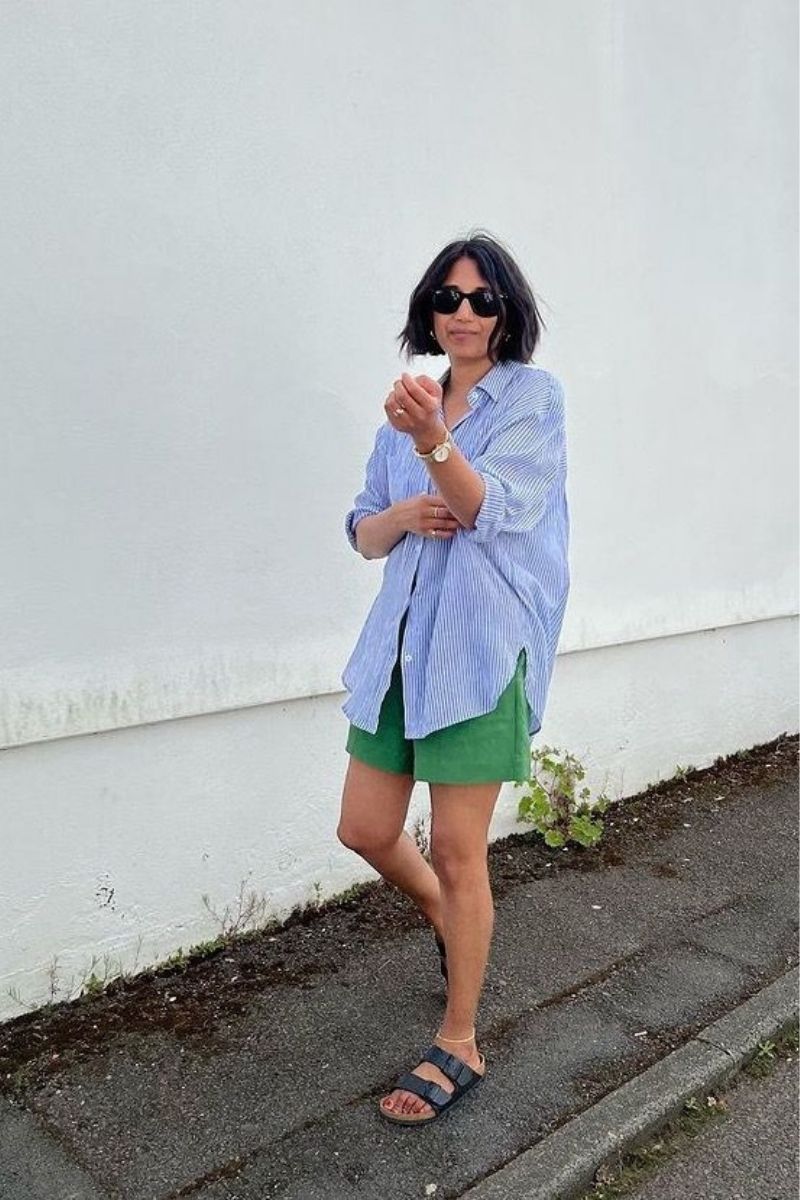 Discover chic and effortless green shorts outfit ideas you’ll want to wear all season long. From tailored looks to casual street style, this guide shows you exactly how to style green shorts with confidence using color pairing tips, accessories, and elevated outfit inspiration for any occasion. What To Where With Green Shorts, What To Wear Green Shorts, What To Wear With Green And White Shorts, What To Wear With Green Shorts Outfits, What Goes With Green Shorts, What To Wear With Light Green Shorts, What Goes With Olive Green Shorts, Green Shorts With Pink Stripes Outfit, Green Shorts With White Top, Green Shorts With Boots, Green Shorts With Pink Top, Green Shorts Outfits Women, Green Shorts Outfit Ideas, Green Shorts Outfit Aesthetic, Green Shorts Fit