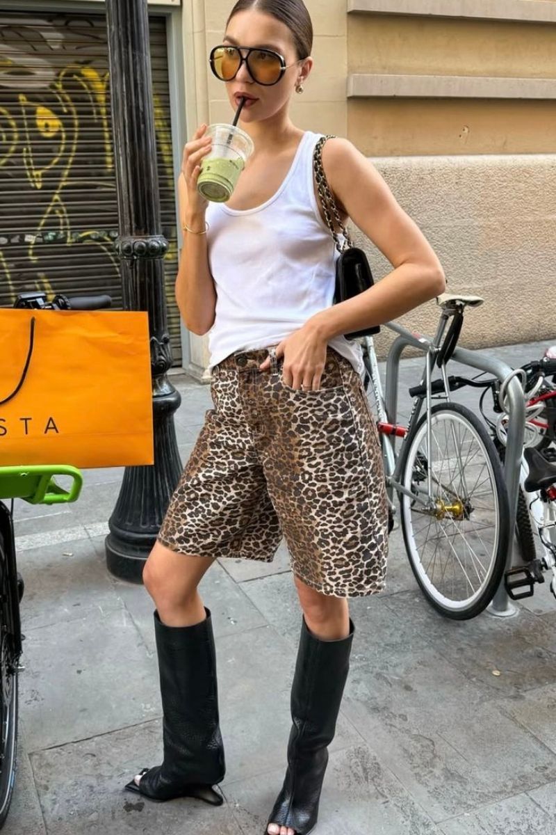 Discover chic and effortless ways to style leopard shorts with these fashion-forward outfit ideas. From casual streetwear to elevated looks, explore versatile styling tips, trendy pairings, and must-have accessories to create bold, wearable outfits for any occasion. Leopard Shorts Outfit, Leopard Shorts Outfit Summer, Leopard Shorts Outfit Winter, Leopard Shorts Outfit Winter, Leopard Shorts Rave Outfit, Leopard Shorts Rave Outfit, Leopard Shorts Outfit Festival, Leopard Shorts With Black Top, Leopard Shorts With Sambas, What Goes With Leopard Print Shorts, What To Wear With Leopard Print Shorts, What To Wear With Leopard Shorts, Leopard Print Shorts Outfit, Leopard Print Shorts Outfit Black Women, Leopard Print Shorts Outfit Ideas, Leopard Print Shorts Festival