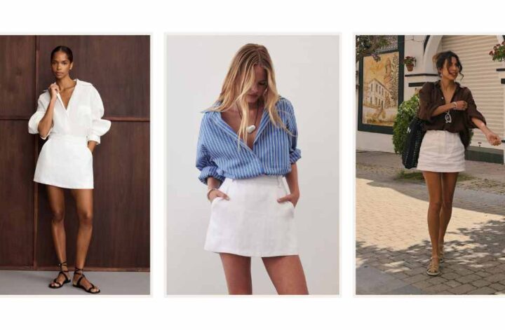 Discover the best linen mini skirt outfit ideas for summer, from chic neutral co-ords to casual oversized shirt looks and elevated vacation outfits. I’m sharing stylish ways to wear linen mini skirts with sandals, sneakers, tanks, vests, and effortless accessories for an easy yet polished warm-weather wardrobe. Linen Mini Skirt Outfit, Linen Mini Skirt Outfit Summer, Linen Mini Skirt Outfit Ideas, Linen Mini Skirt Set, Linen Mini Skirt Outfit Black, Linen Mini Skirt Outfit Black, Linen Mini Skirt And Top Set, Black, White, Sweater, Linen Mini Skirt With Boots, With Belt, What To Wear With A White Linen Mini Skirt, Short Linen Skirt Outfit Summer, Short Linen Skirt Styling, Short Linen Skirt Outfit Fall, Short Linen Skirt Outfit Casual, Plus Size, Short Linen Skirt Fits