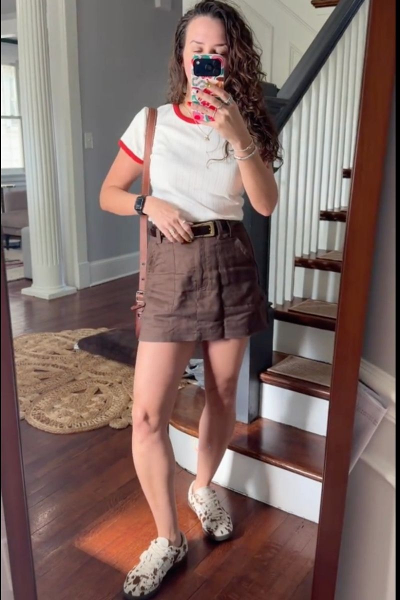 Discover the best linen mini skirt outfit ideas for summer, from chic neutral co-ords to casual oversized shirt looks and elevated vacation outfits. I’m sharing stylish ways to wear linen mini skirts with sandals, sneakers, tanks, vests, and effortless accessories for an easy yet polished warm-weather wardrobe. Linen Mini Skirt Outfit, Linen Mini Skirt Outfit Summer, Linen Mini Skirt Outfit Ideas, Linen Mini Skirt Set, Linen Mini Skirt Outfit Black, Linen Mini Skirt Outfit Black, Linen Mini Skirt And Top Set, Black, White, Sweater, Linen Mini Skirt With Boots, With Belt, What To Wear With A White Linen Mini Skirt, Short Linen Skirt Outfit Summer, Short Linen Skirt Styling, Short Linen Skirt Outfit Fall, Short Linen Skirt Outfit Casual, Plus Size, Short Linen Skirt Fits